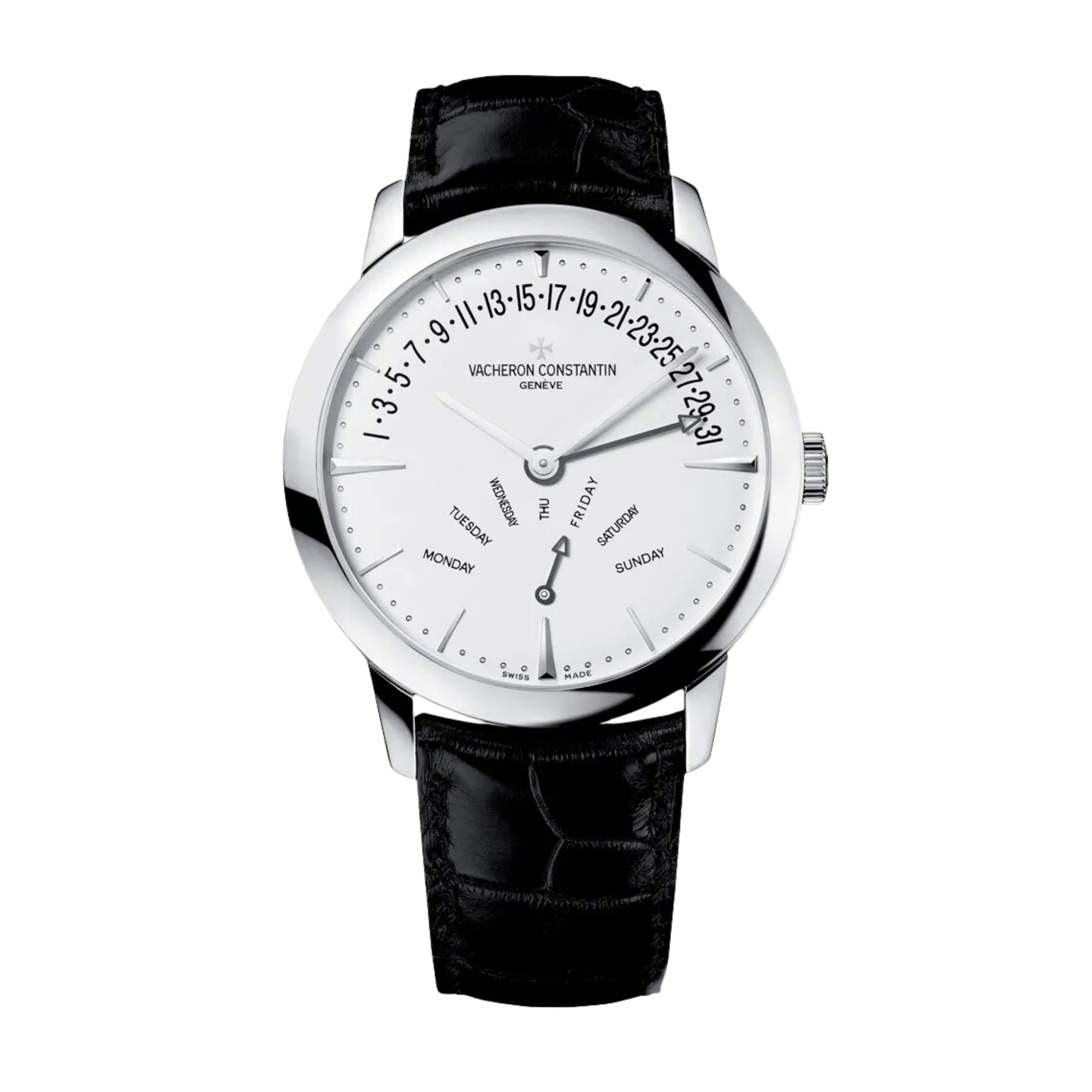 Patrimony Retrograde Day-Date White Gold Silver Dial 43mm Product Image