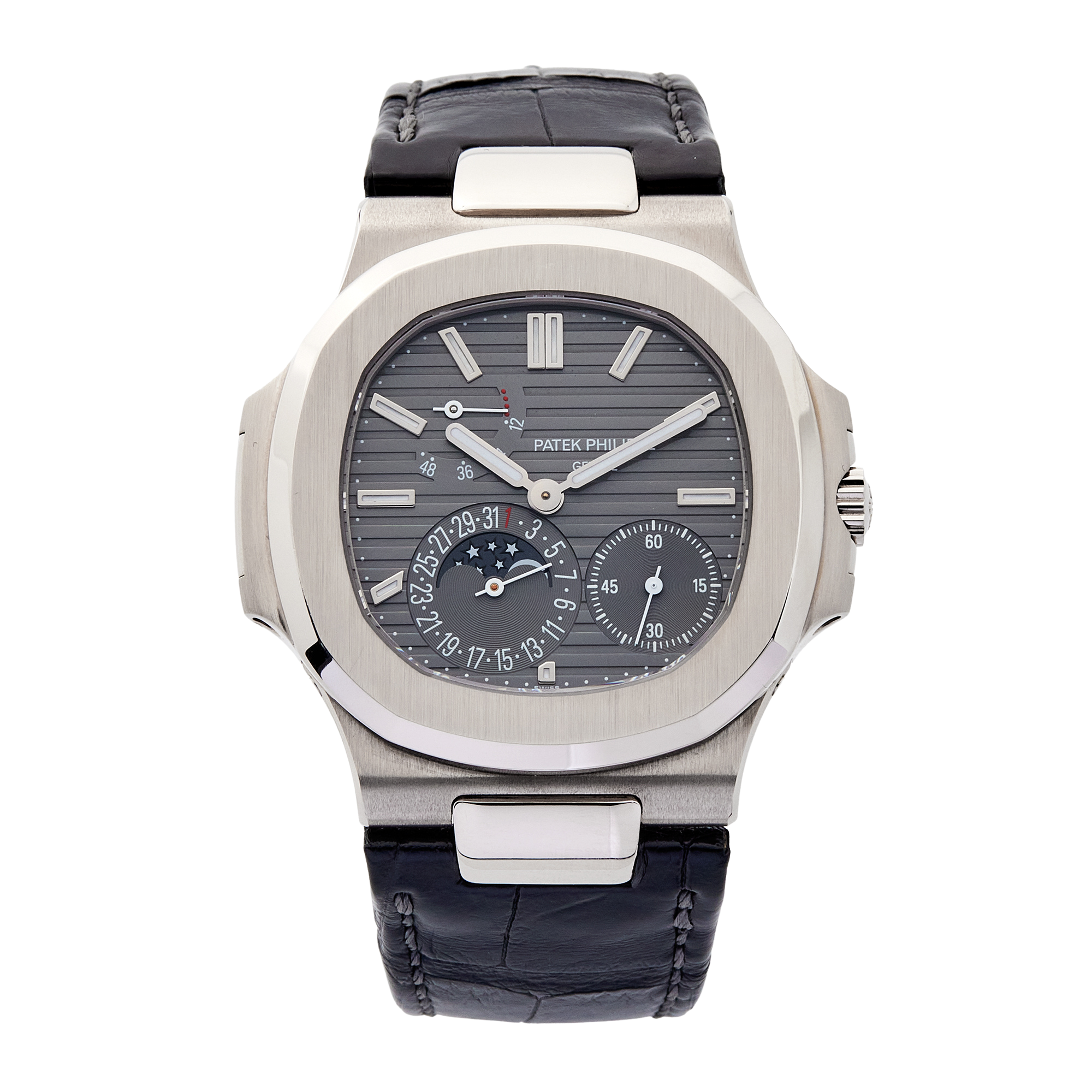 Nautilus Moonphase White Gold Grey Dial 40mm Product Image 1