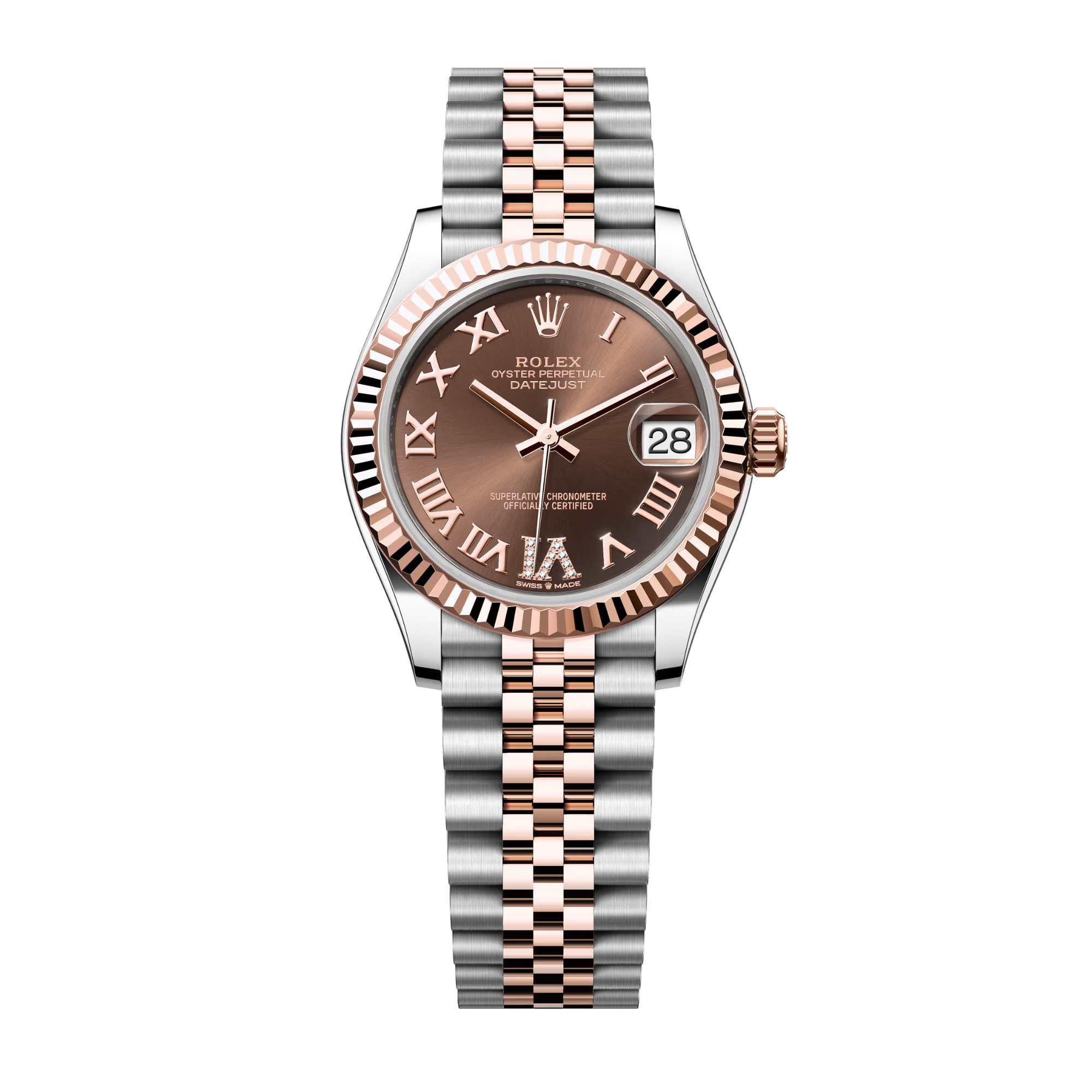 Datejust Rose Gold & Steel Brown Dial 31mm Product Image
