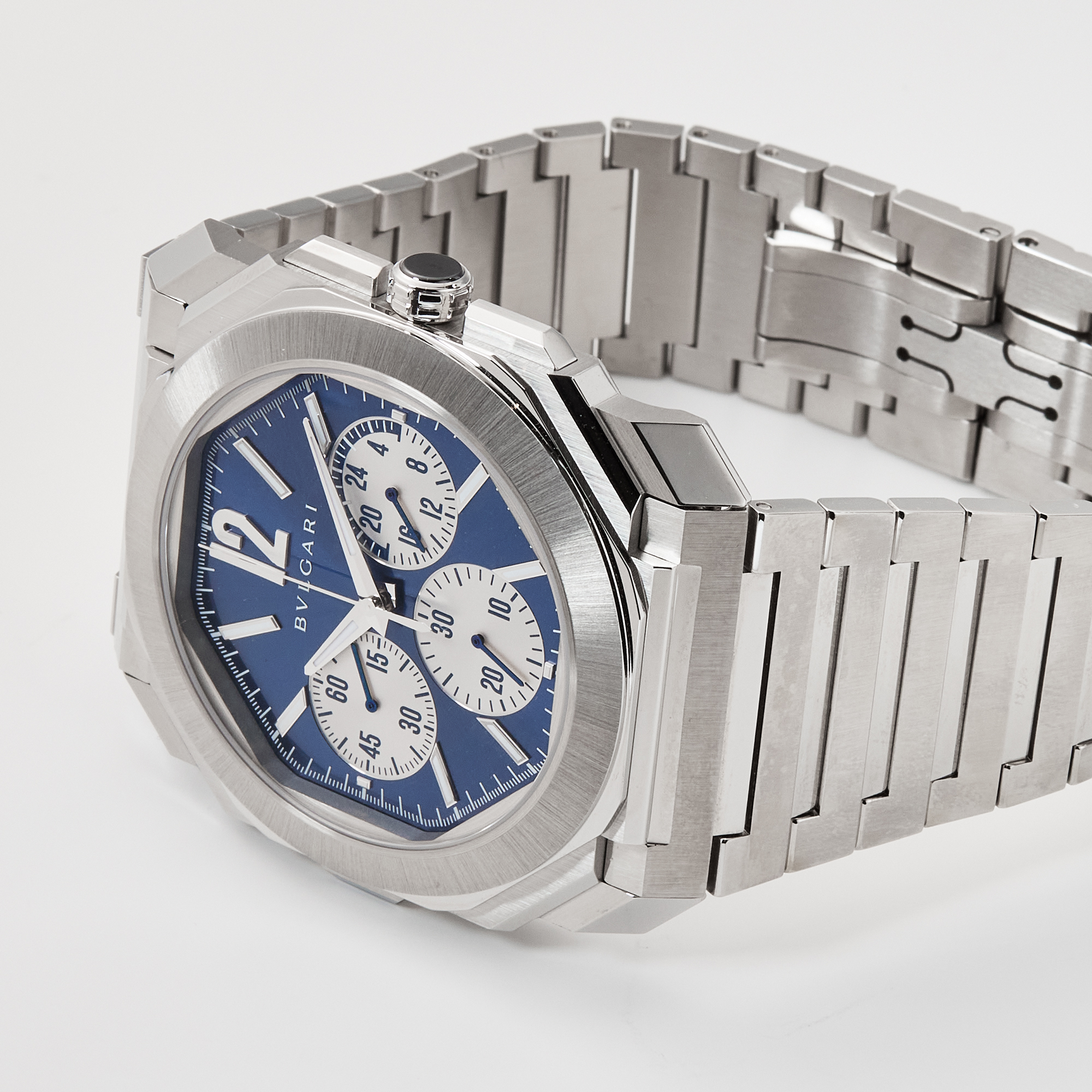 Octo Finissimo Chronograph GMT Steel Blue Dial 43mm Product Image 3