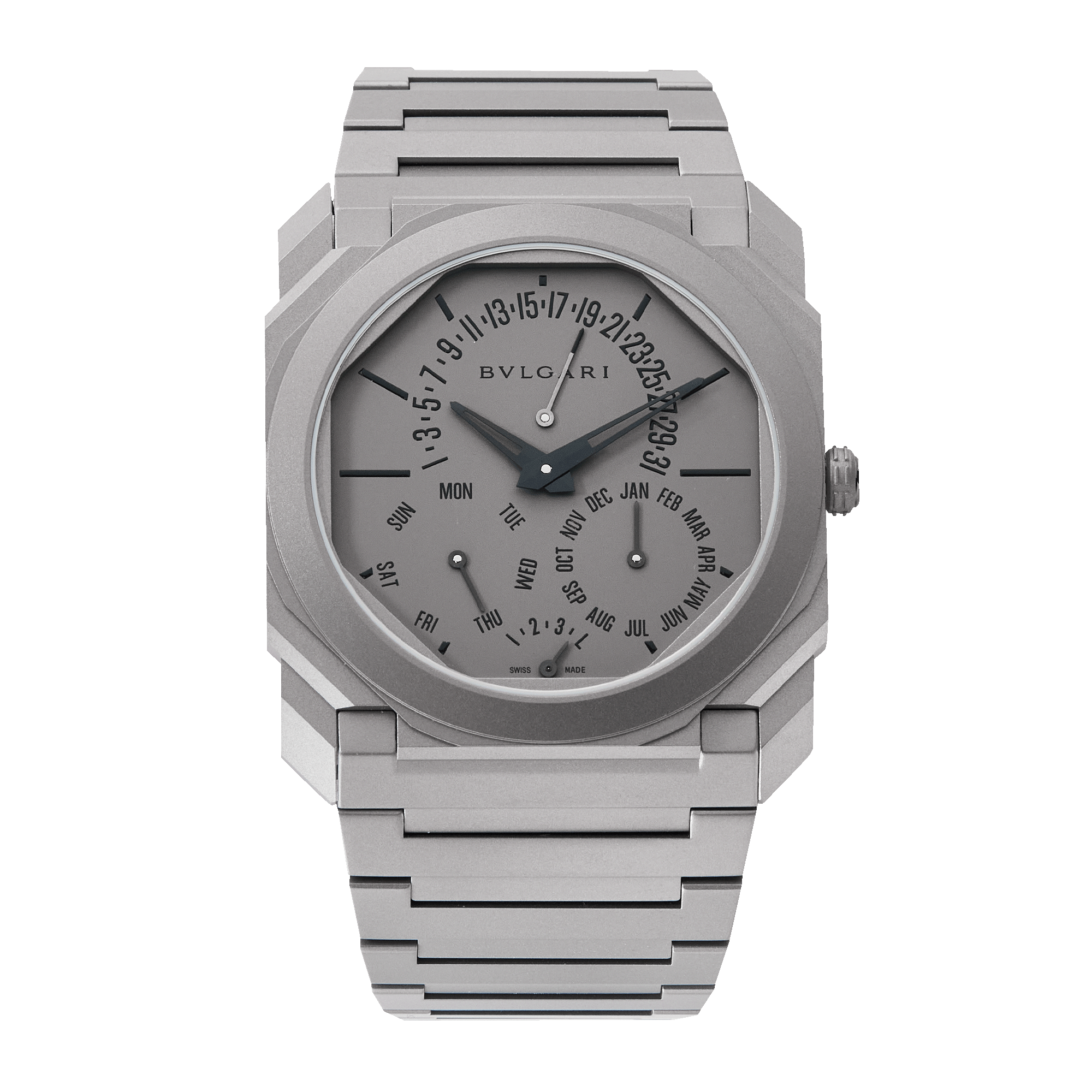 Octo Finissimo Perpetual Calendar Titanium Grey Dial 40mm Product Image