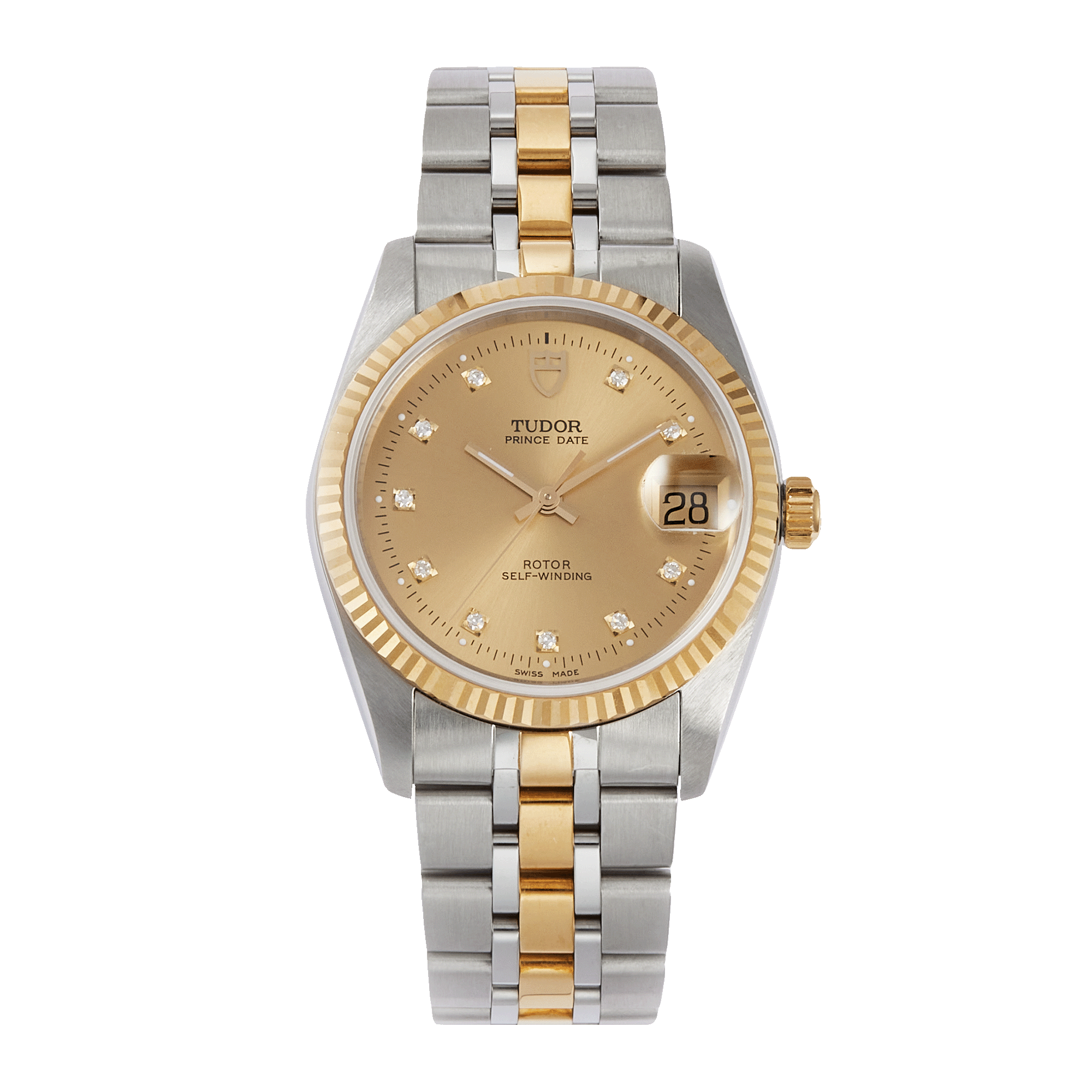 Prince Date Yellow Gold & Steel Gold Dial 34mm Product Image
