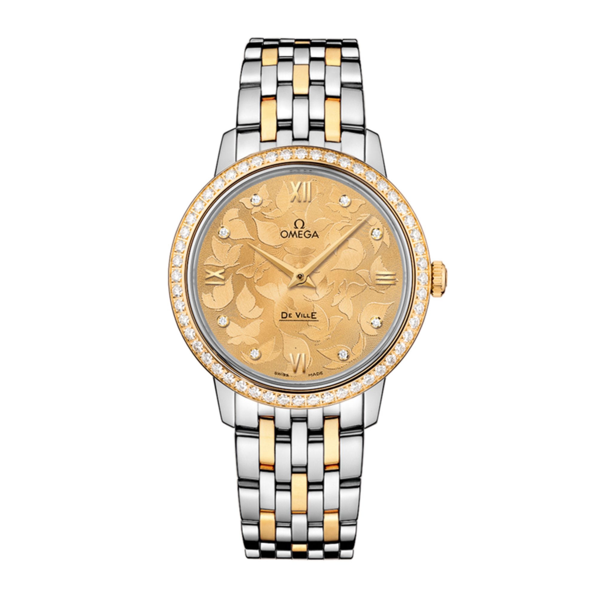 De Ville Yellow Gold & Steel Diamond Gold Dial 33mm Product Image