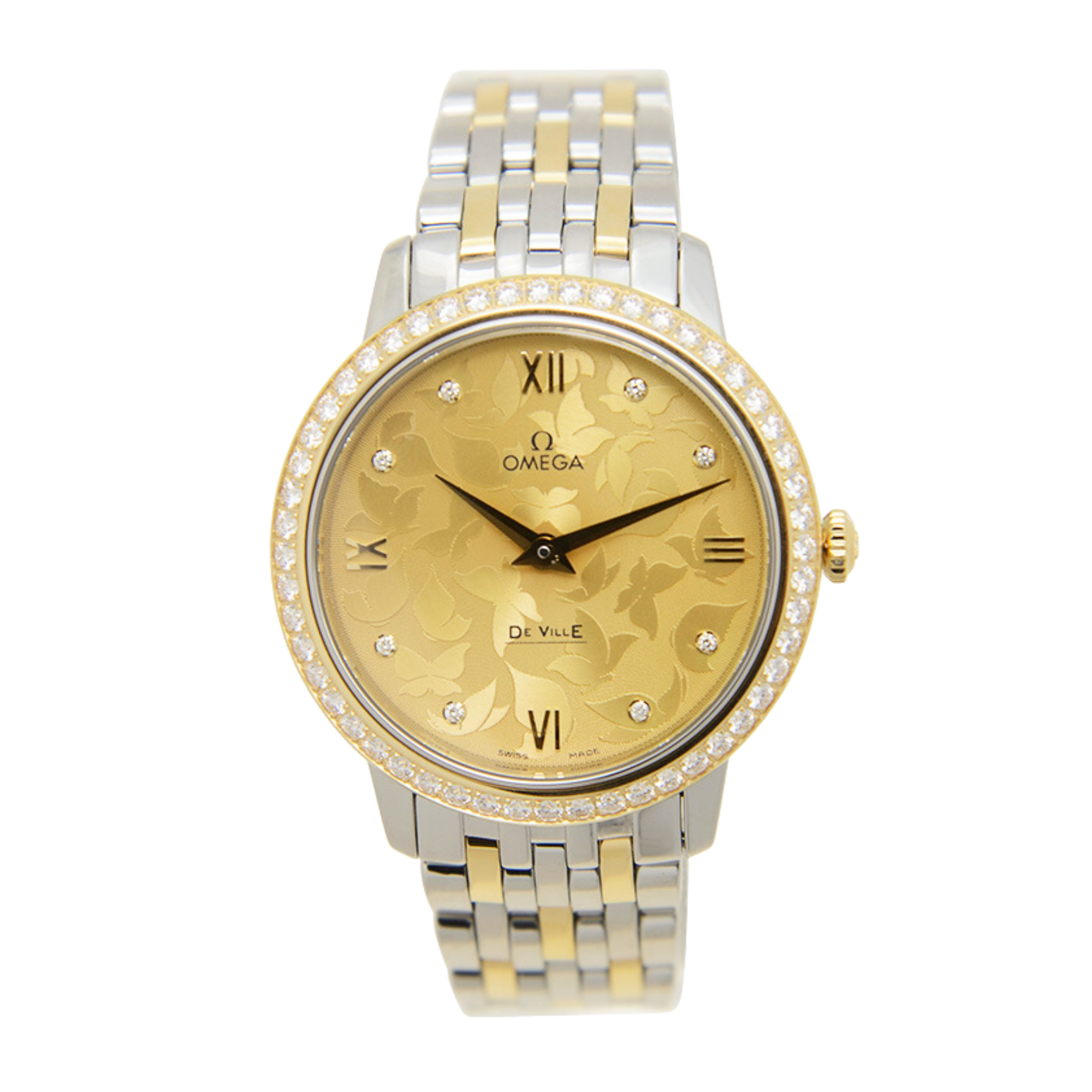 De Ville Yellow Gold & Steel Diamond Gold Dial 33mm Product Image 1