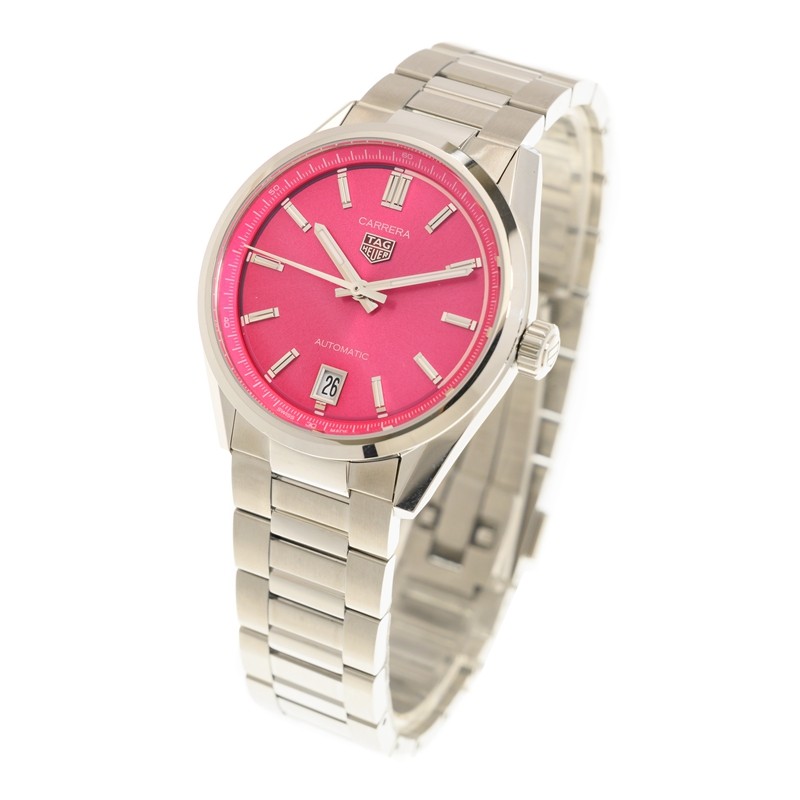 Carrera Date Steel Pink Dial 36mm Product Image 2