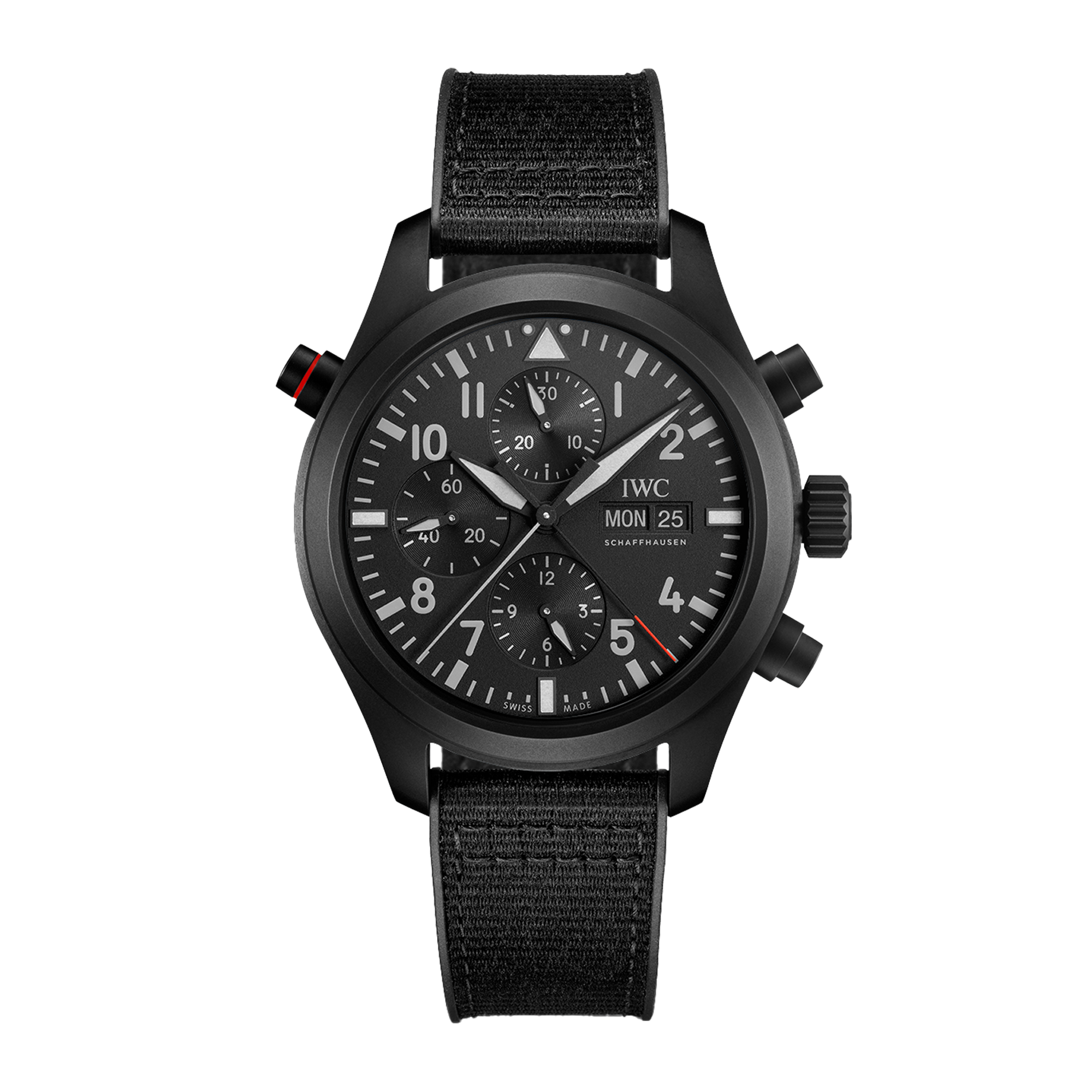 Pilot's Watch Double Chronograph Top Gun Ceratanium Black Dial 44mm Product Image