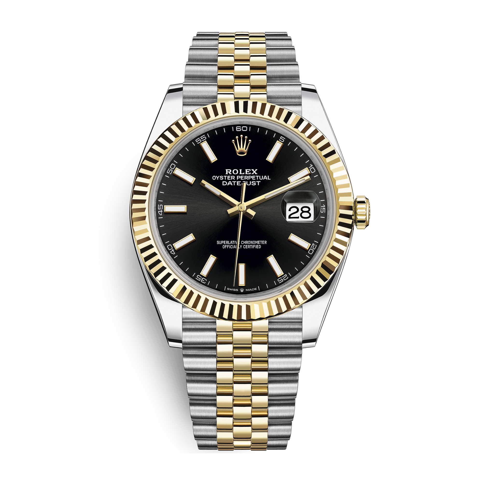 Datejust Yellow Gold & Steel Jubilee Black Dial 41mm Product Image