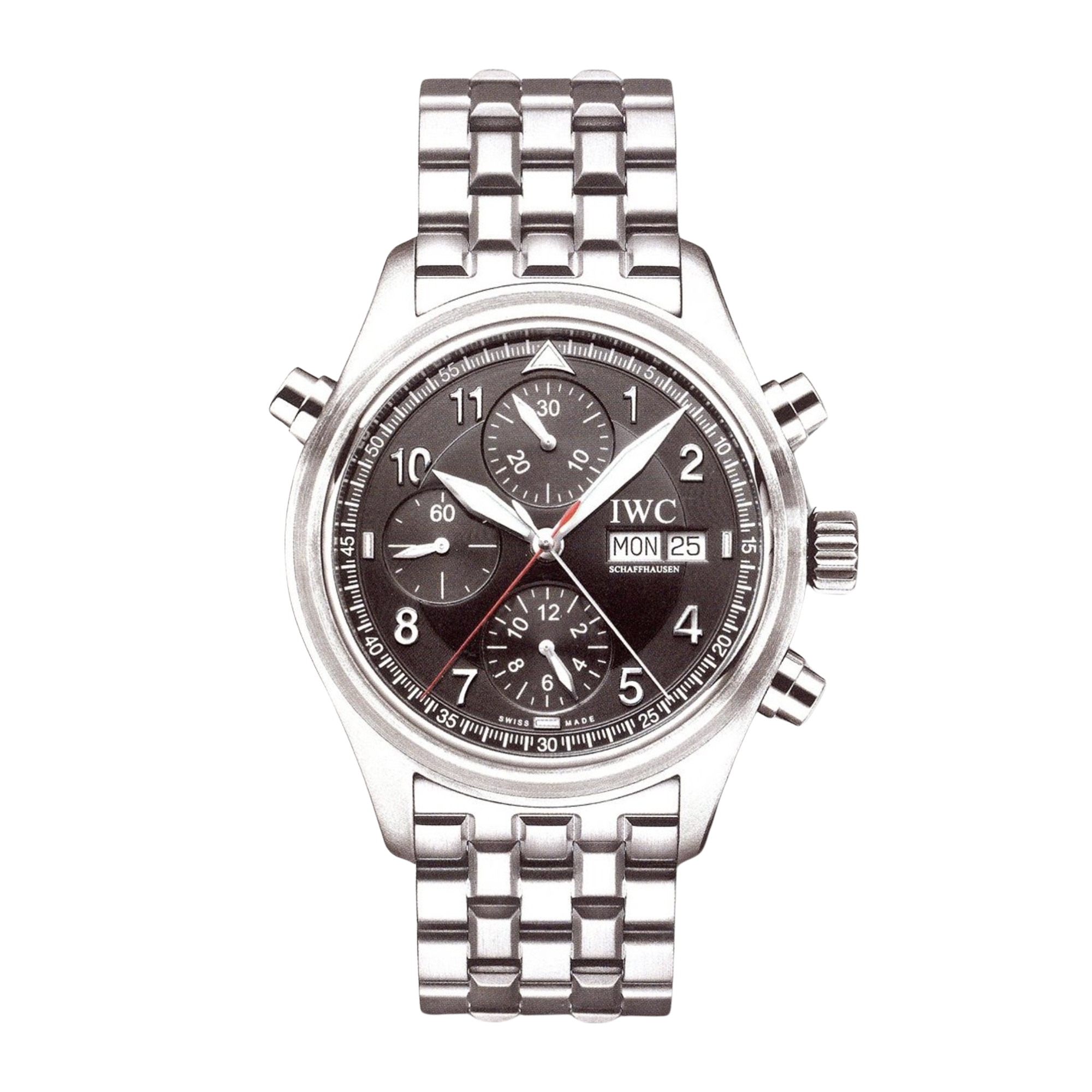 Pilot Double Chronograph Steel Black Dial 42mm Product Image