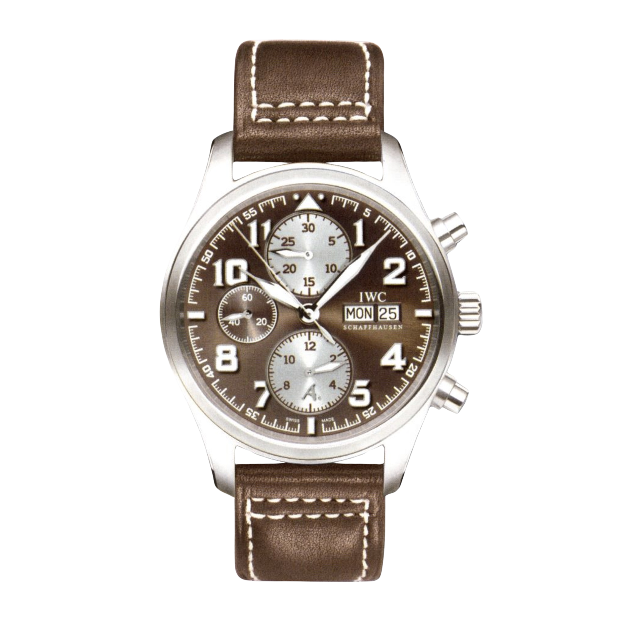 アーチロゴ IWC Pilot Chronograph Antoine de Saint Exupéry White Gold Brown