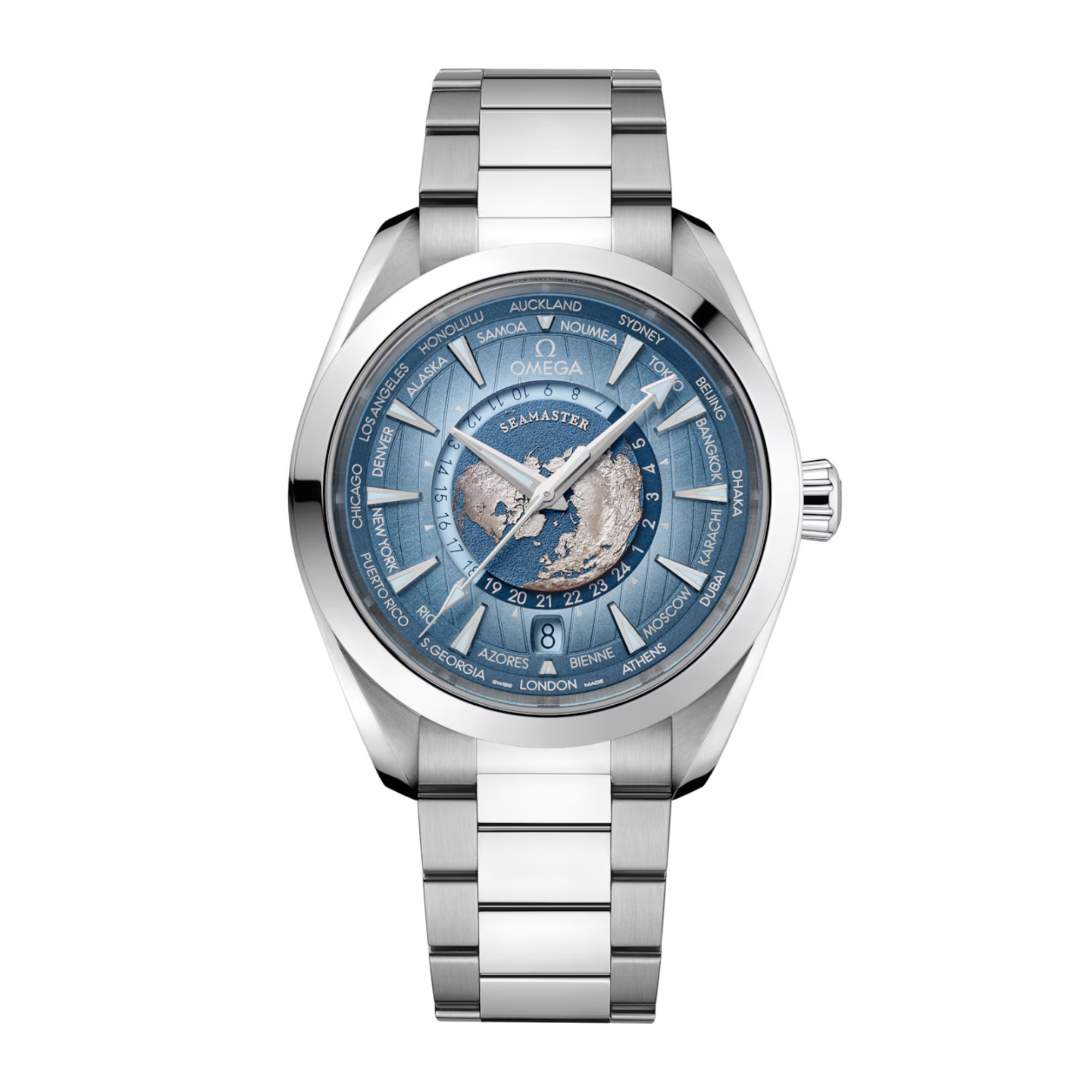 Aqua Terra Worldtimer Steel Summer Blue Dial 43mm Product Image