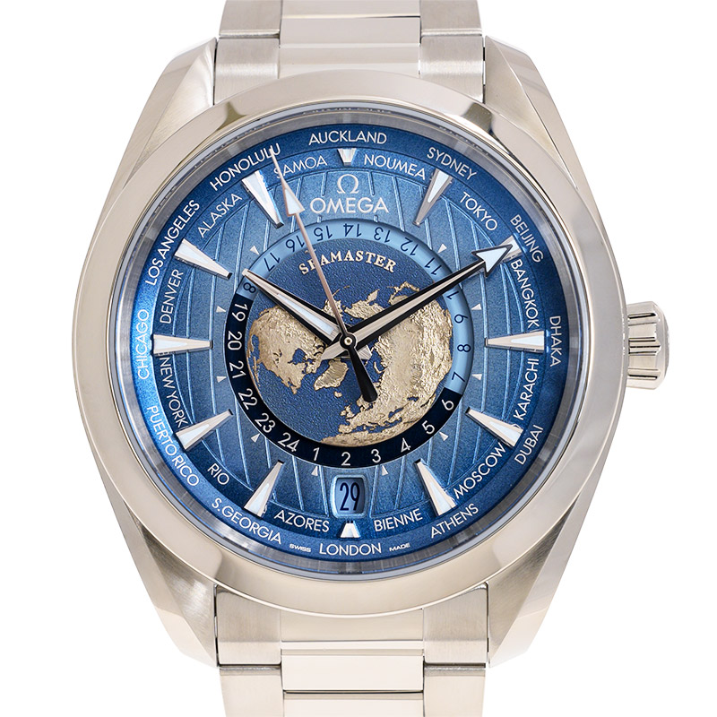 Aqua Terra Worldtimer Steel Summer Blue Dial 43mm Product Image 3