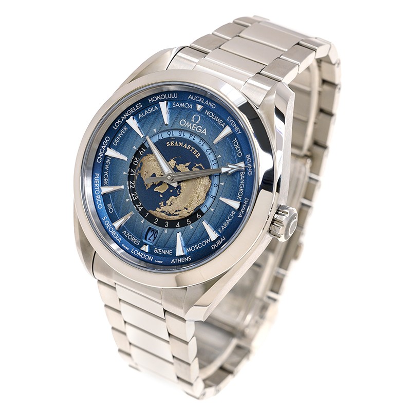 Aqua Terra Worldtimer Steel Summer Blue Dial 43mm Product Image 2