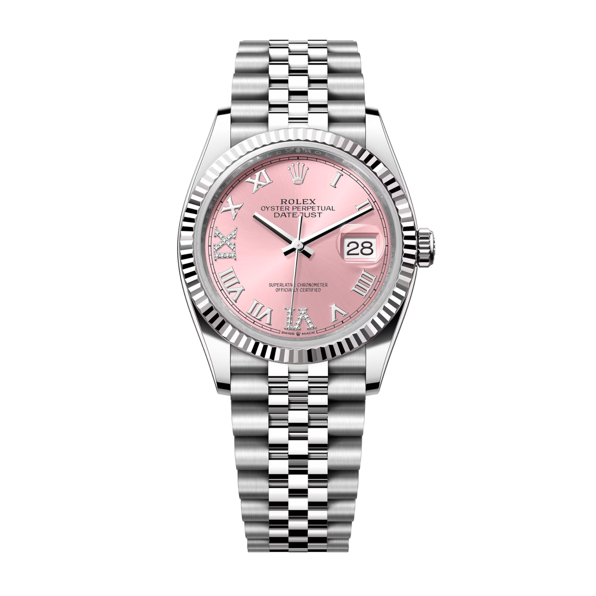 Rolex Datejust Steel Jubilee Pink Dial 36mm 126234-0031