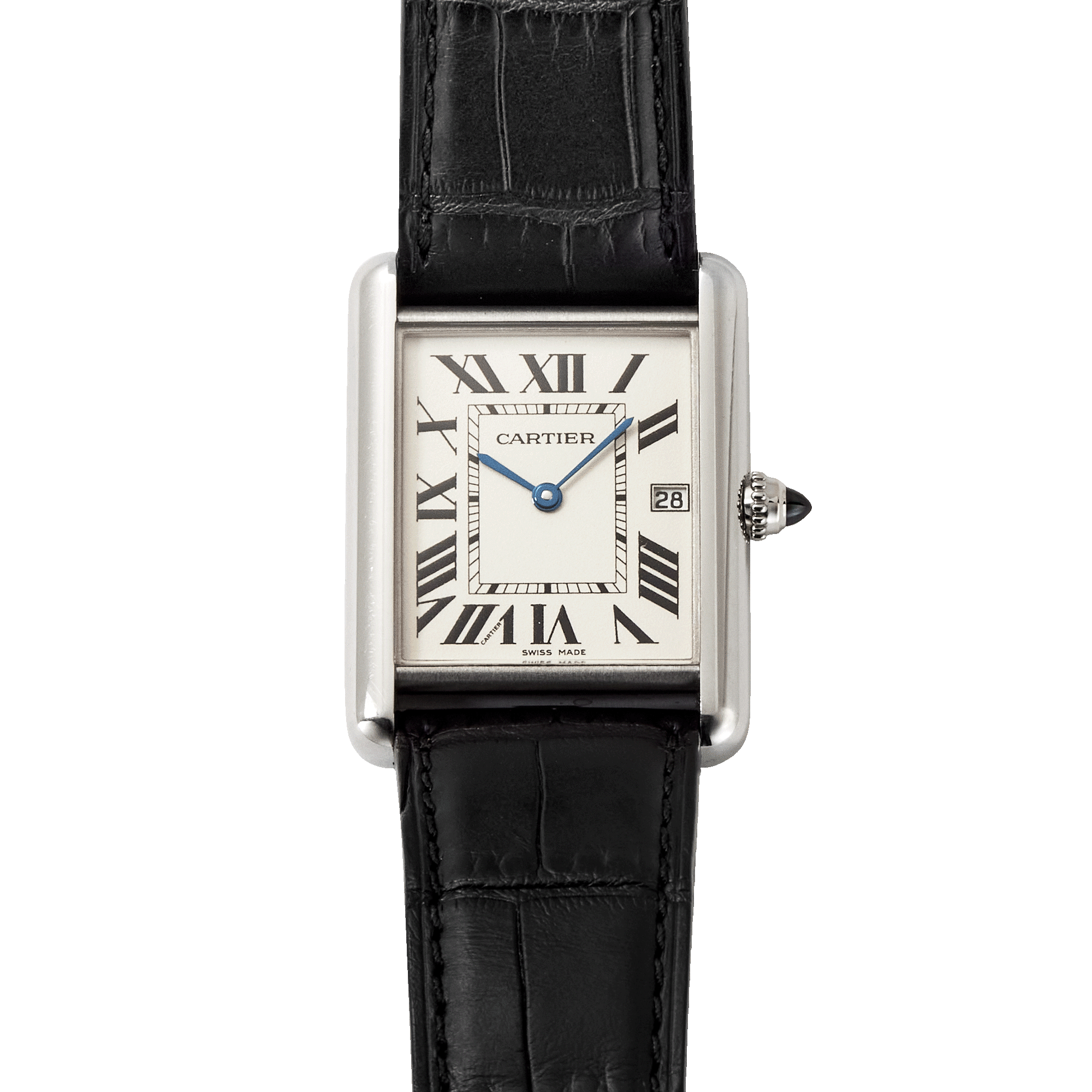 Vintage Tank Large White Gold White Dial 33mm Product Image 1