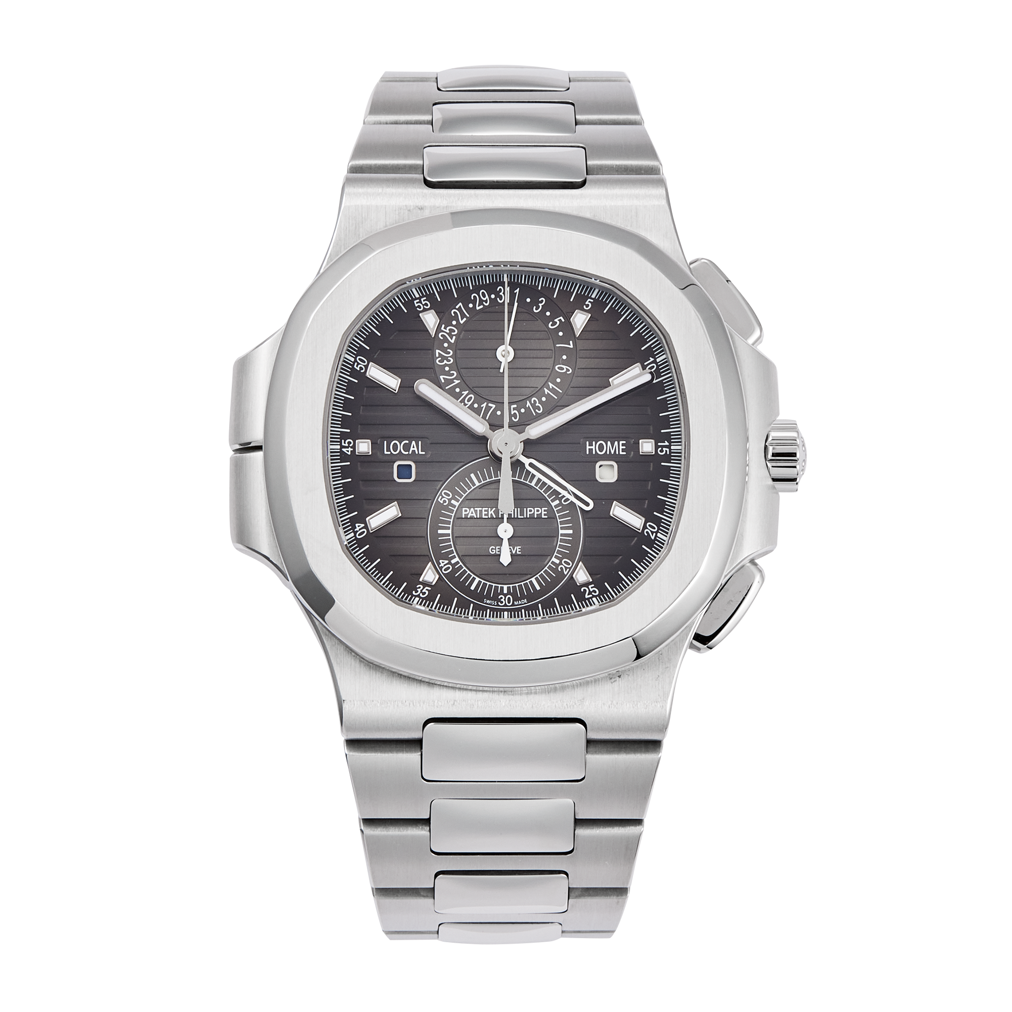 Nautilus Travel Time Steel Black Dial 40mm Product Image 1