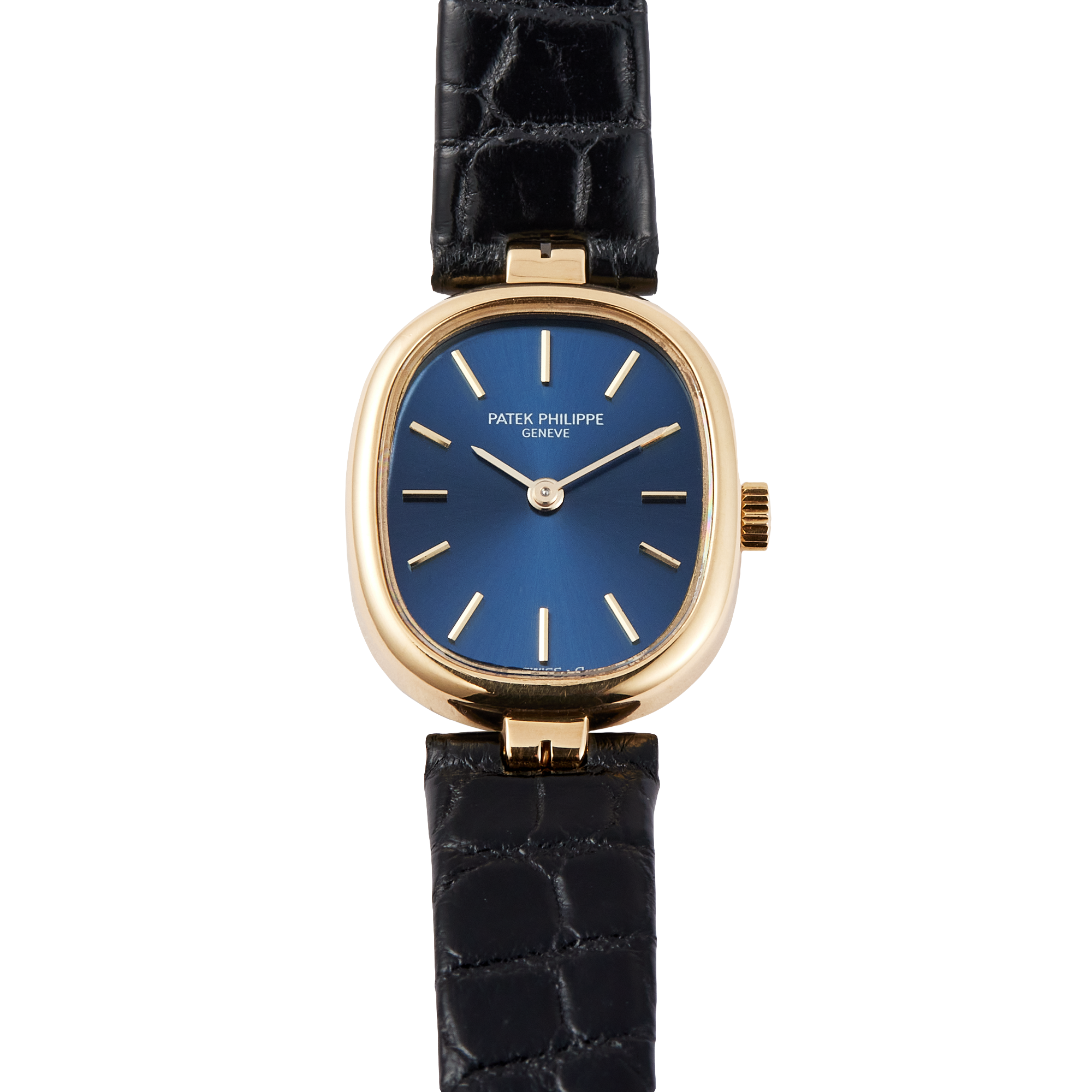 Vintage Ellipse Yellow Gold Blue Dial 19mm Product Image