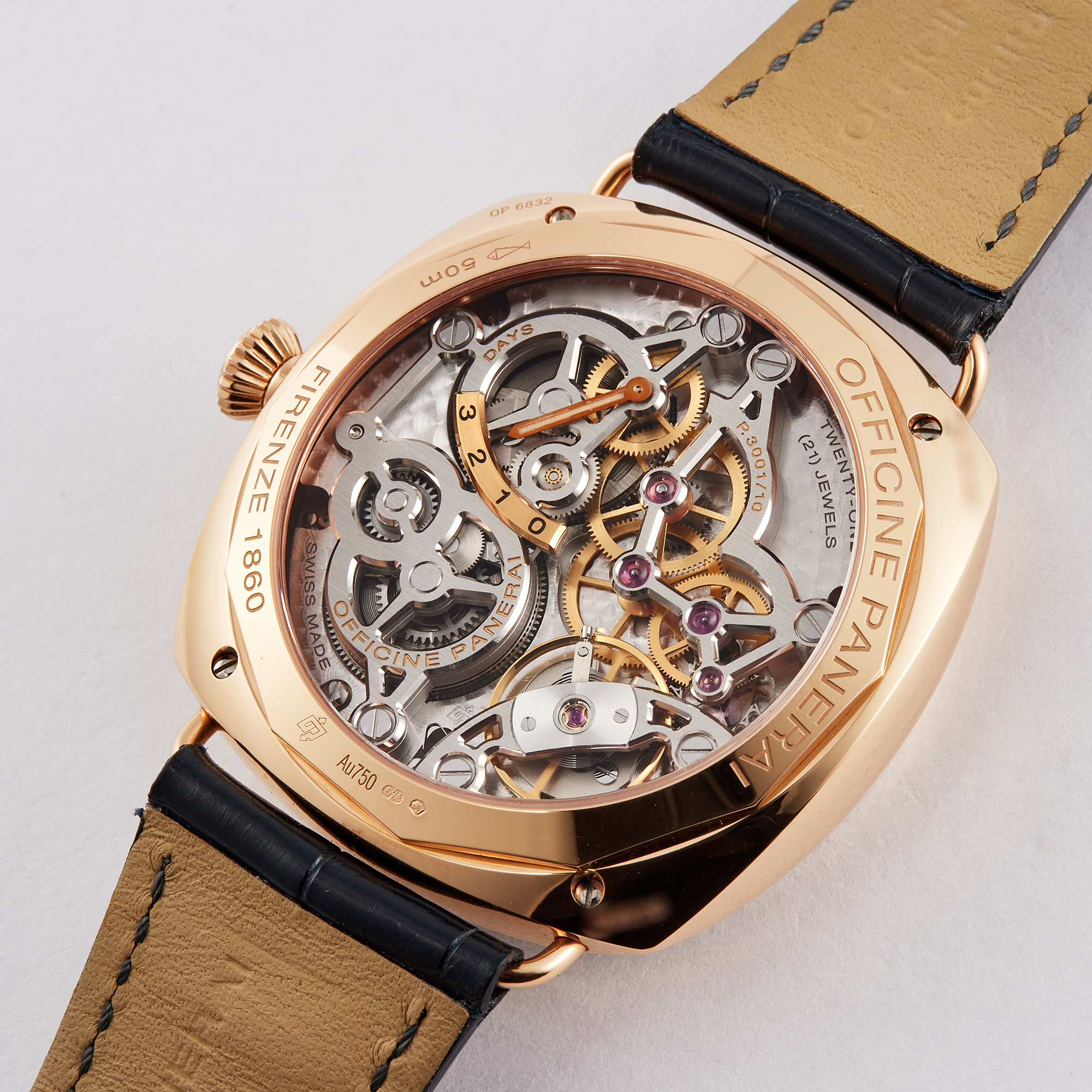 Radiomir 3-Days GMT Oro Rosso Rose Gold Blue Dial 47mm Product Image 5