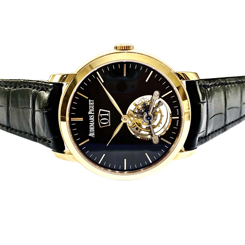 Jules Audemars Tourbillon Grande Date Rose Gold Black Dial 41mm Product Image 4