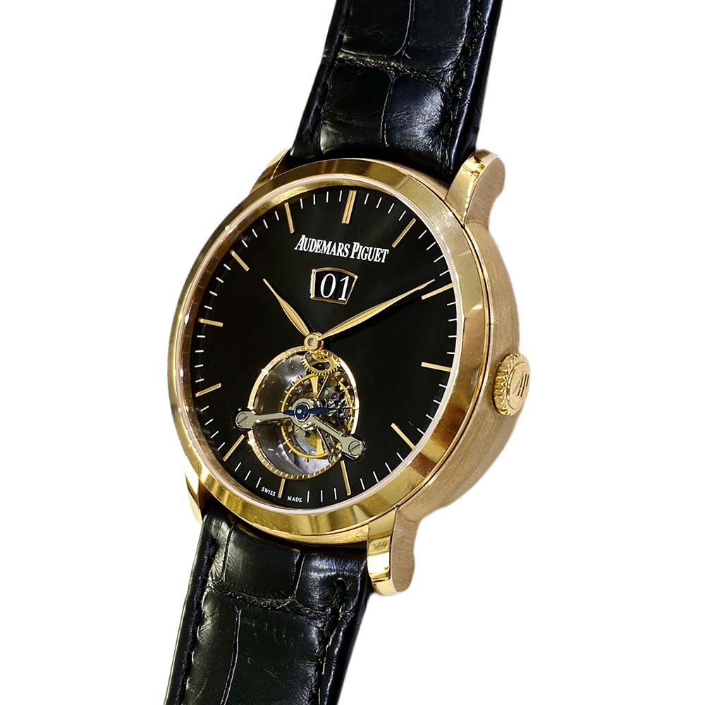 Jules Audemars Tourbillon Grande Date Rose Gold Black Dial 41mm Product Image 3