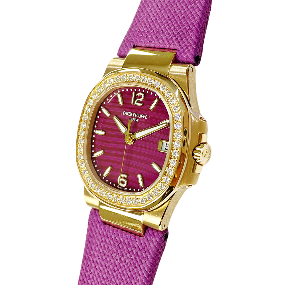Nautilus Rose Gold Diamond Purple Dial 32mm Product Image 3