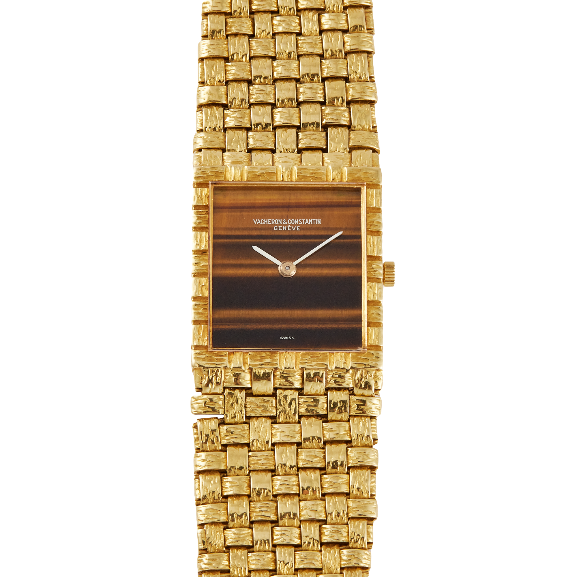 Vintage Tigers Eye Yellow Gold Brown Dial 22mm Product Image