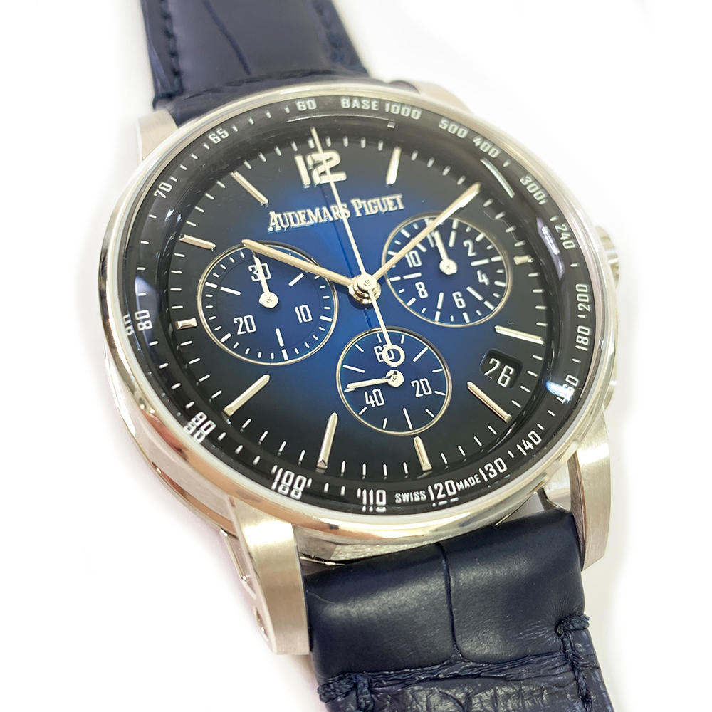 Code 11.59 Chronograph White Gold Blue Dial 41mm Product Image 2