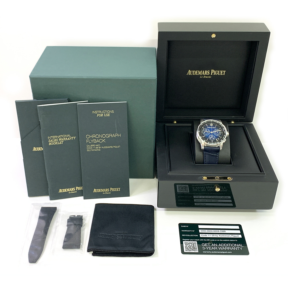 Code 11.59 Chronograph White Gold Blue Dial 41mm Product Image 7