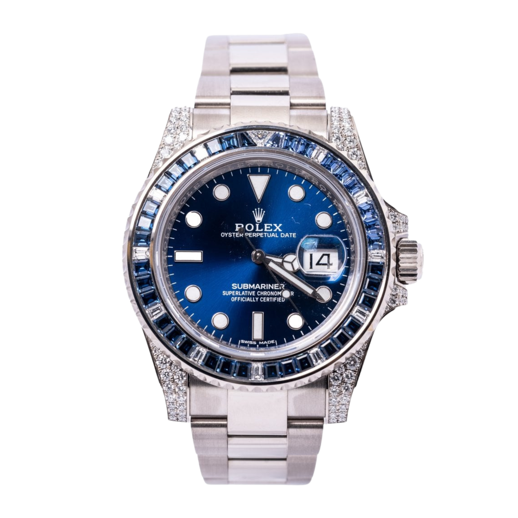 Submariner Date White Gold Diamond Blue Dial 40mm Product Image 1