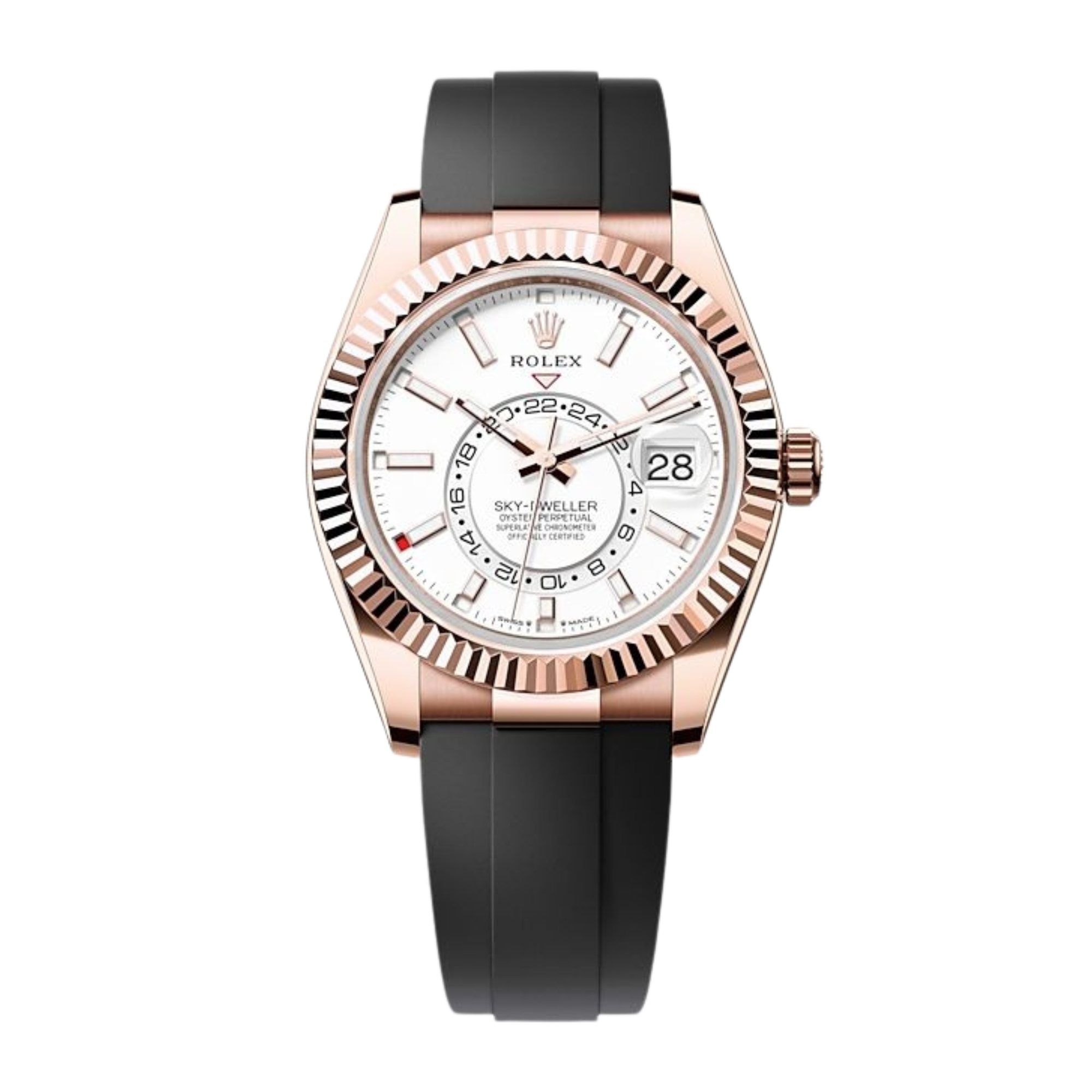 Sky-Dweller Rose Gold Oysterflex White Dial 42mm Product Image 1
