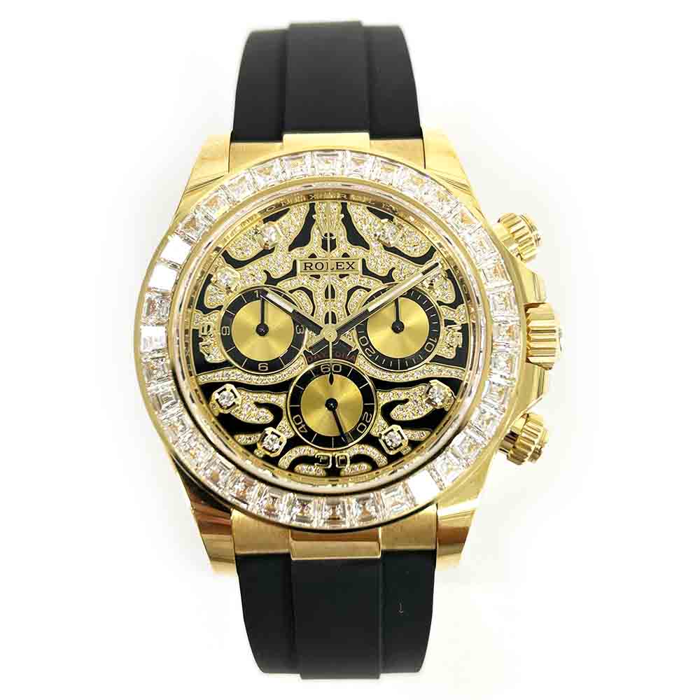 Daytona Yellow Gold Diamond Oysterflex "Eye of the Tiger" 40mm Product Image 2