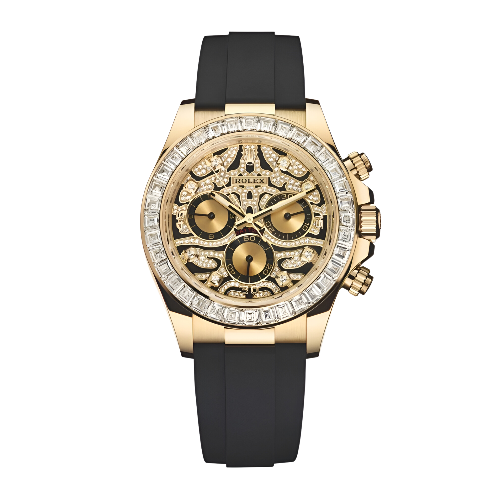 Daytona Yellow Gold Diamond Oysterflex "Eye of the Tiger" 40mm Product Image 1