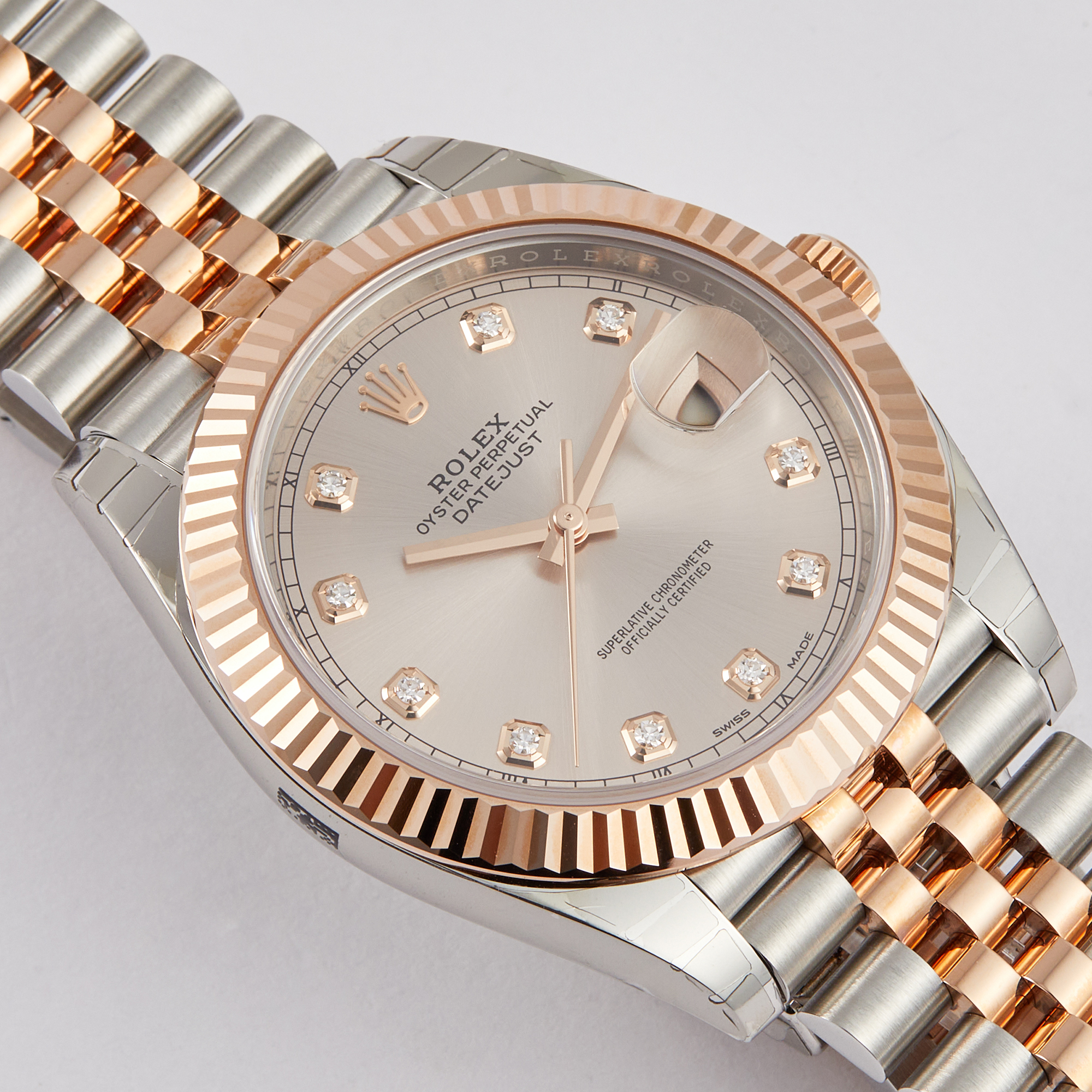 Datejust Rose Gold & Steel Jubilee Pink Dial 41mm Product Image 1