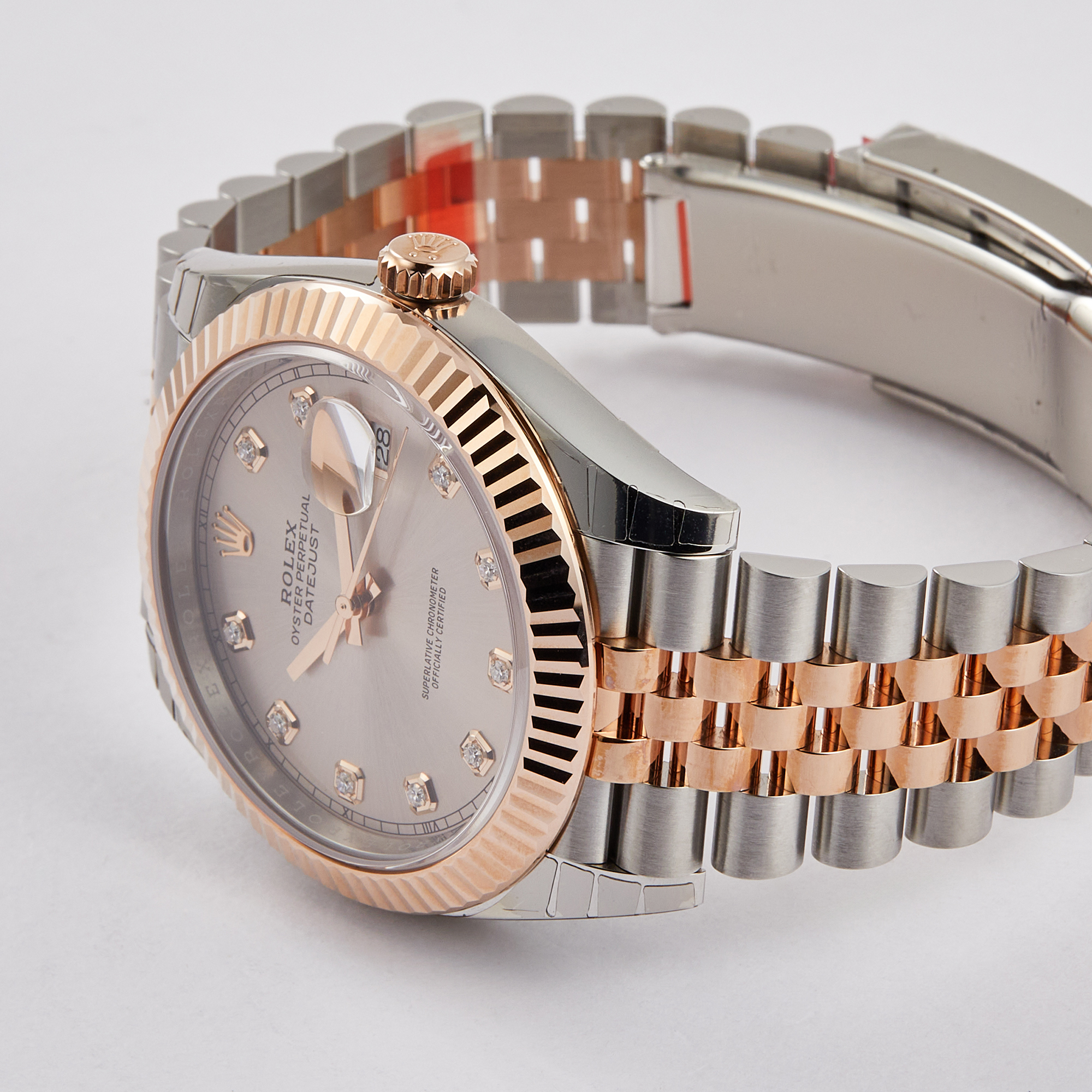 Datejust Rose Gold & Steel Jubilee Pink Dial 41mm Product Image 3