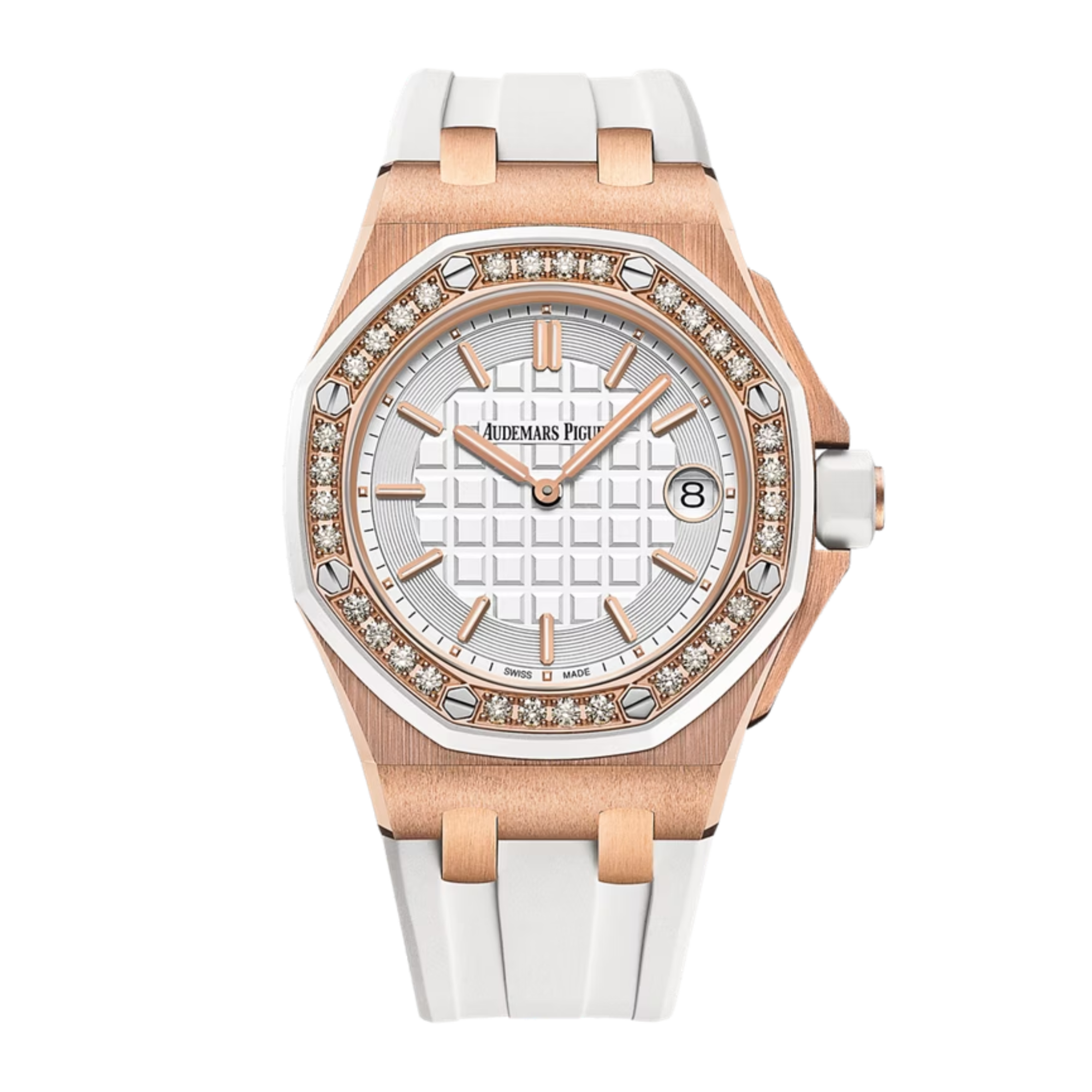 Royal Oak Offshore Quartz Rose Gold Diamond White Dial 37mm Product Image 1