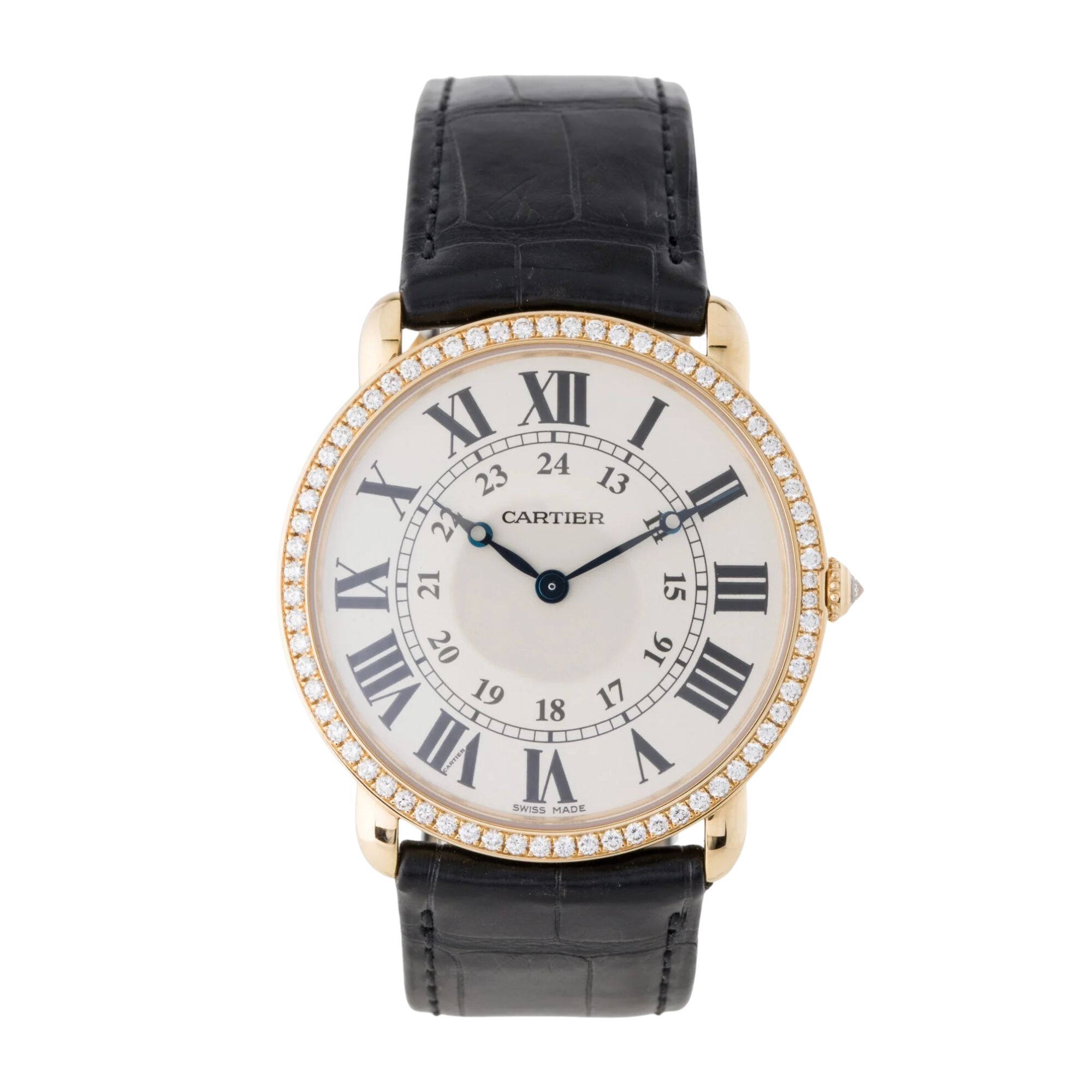 Ronde Louis Cartier Rose Gold Diamond White Dial 36mm Product Image 1