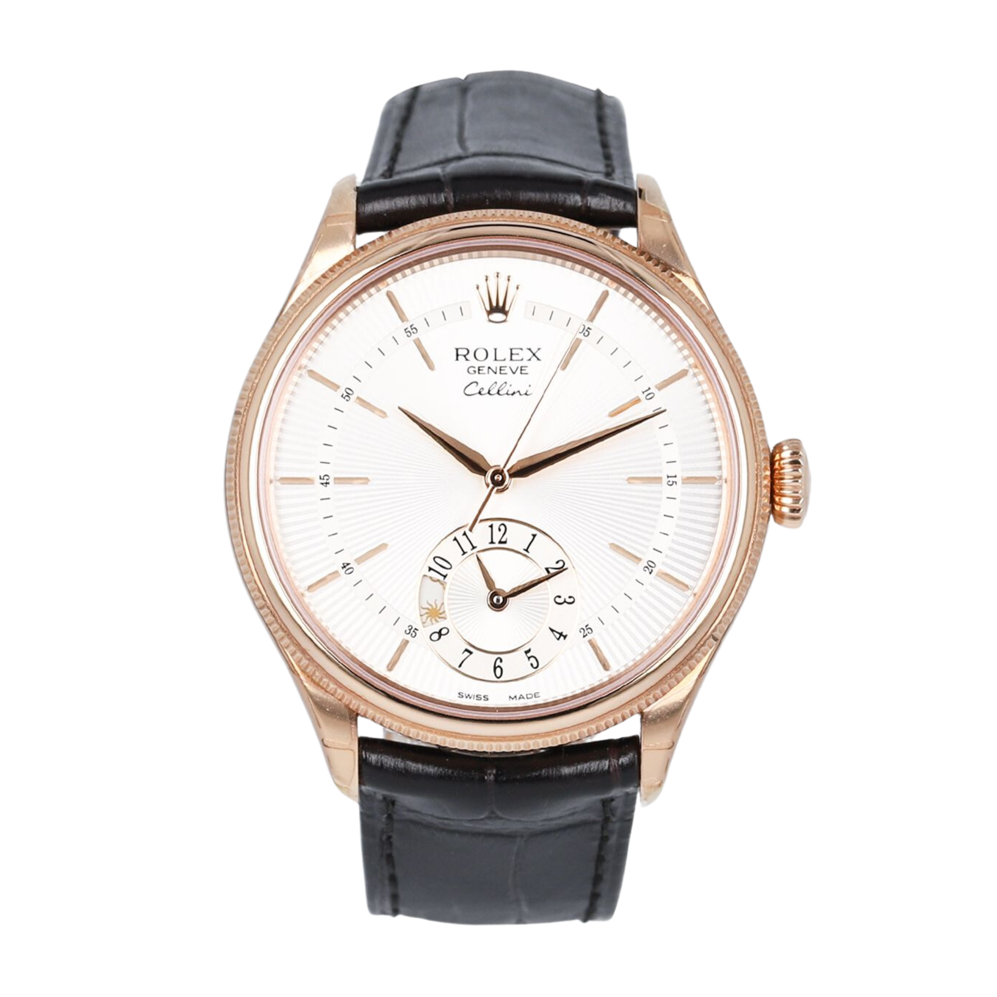 Cellini Dual Time Rose Gold Silver Dial 39mm Product Image
