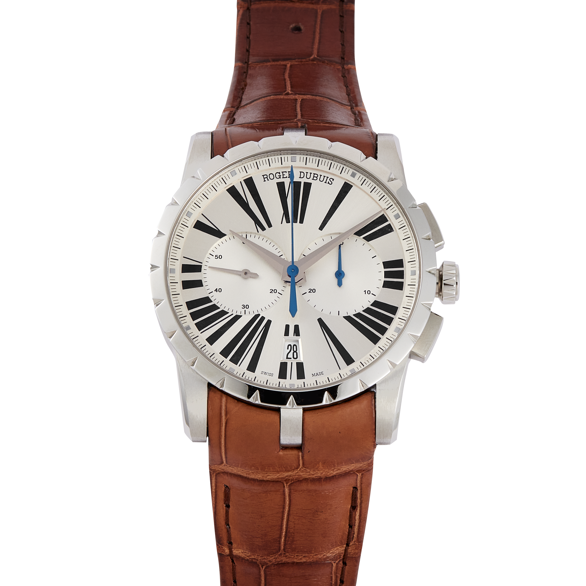 Excalibur Chronograph Steel Silver Dial 42mm Product Image