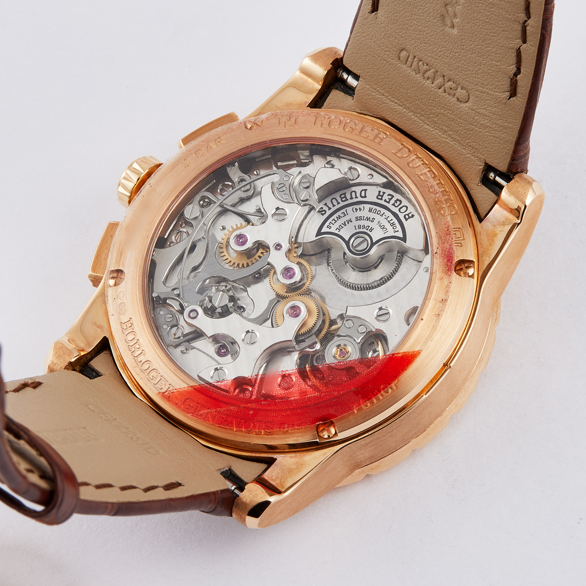 Excalibur Chronograph Rose Gold Silver Dial 42mm Product Image 5