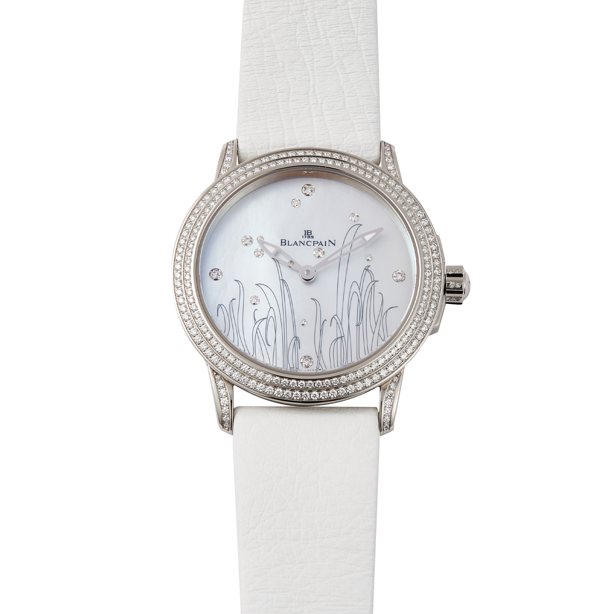 Ultra Slim White Gold Diamond Mother of Pearl Dial 34mm Product Image