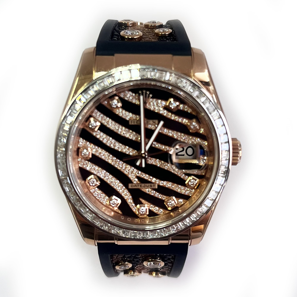 Datejust Rose Gold Diamond Black Dial 36mm Product Image 2