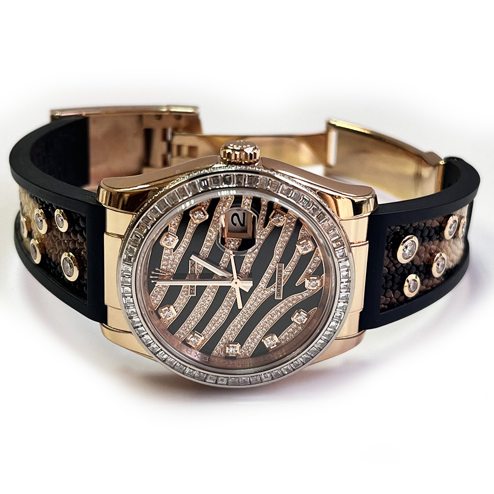 Datejust Rose Gold Diamond Black Dial 36mm Product Image 3