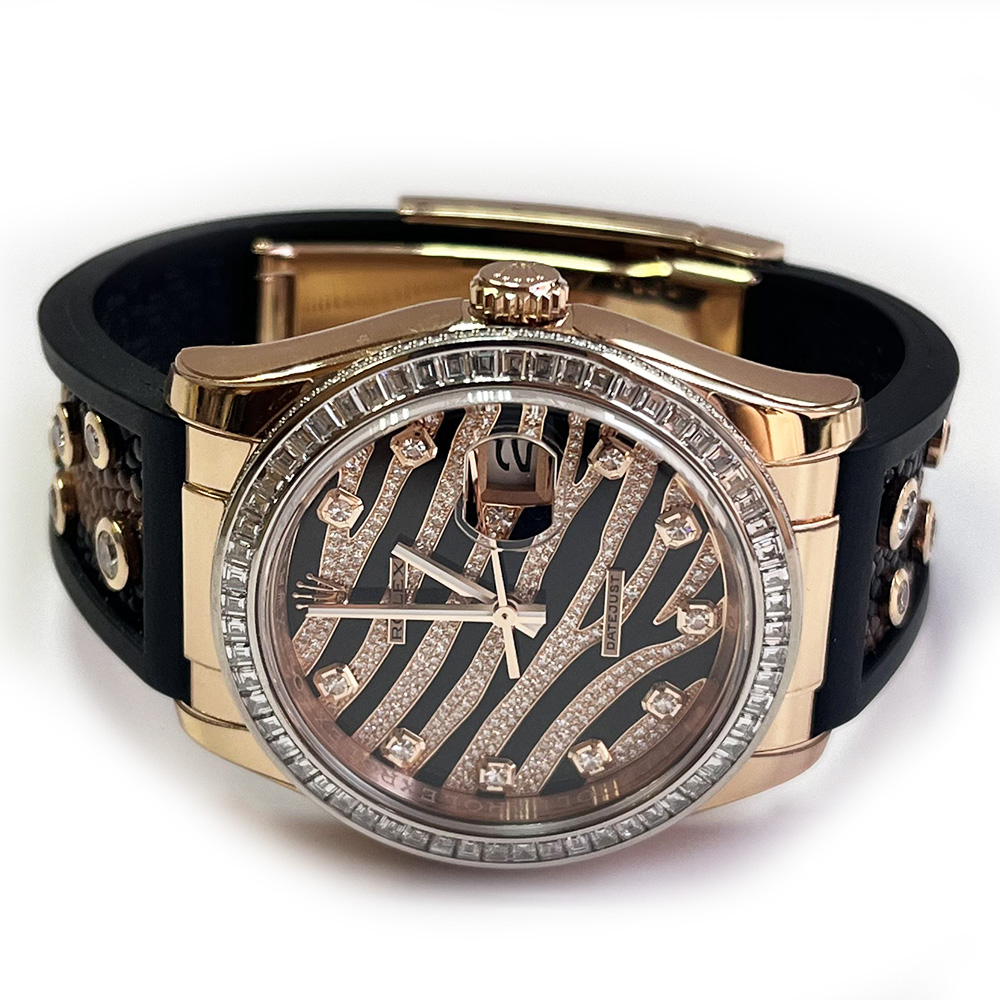 Datejust Rose Gold Diamond Black Dial 36mm Product Image 4