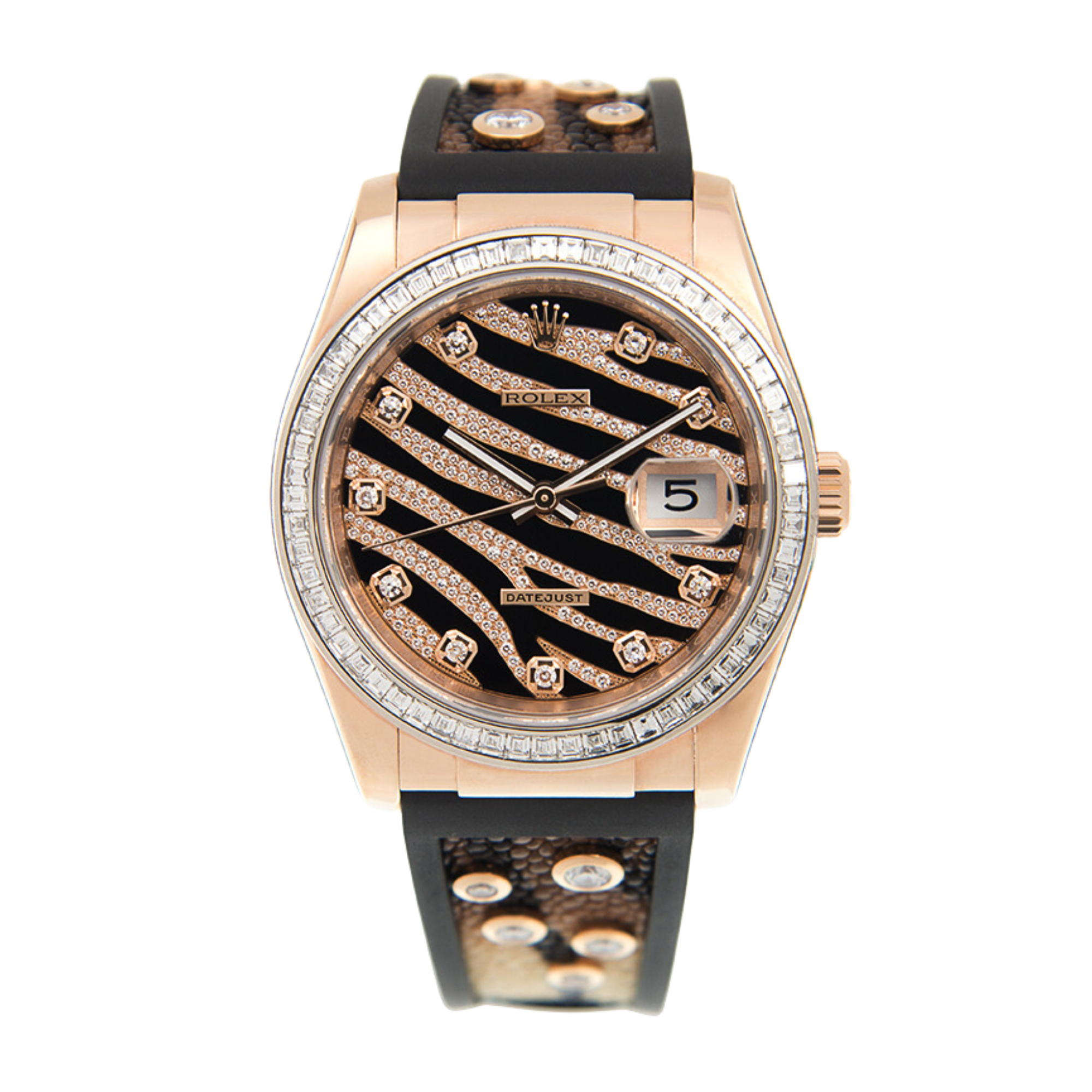 Datejust Rose Gold Diamond Black Dial 36mm Product Image 1