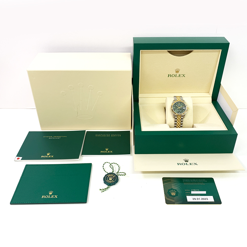 Datejust Yellow Gold & Steel Green Floral Dial 31mm Product Image 6