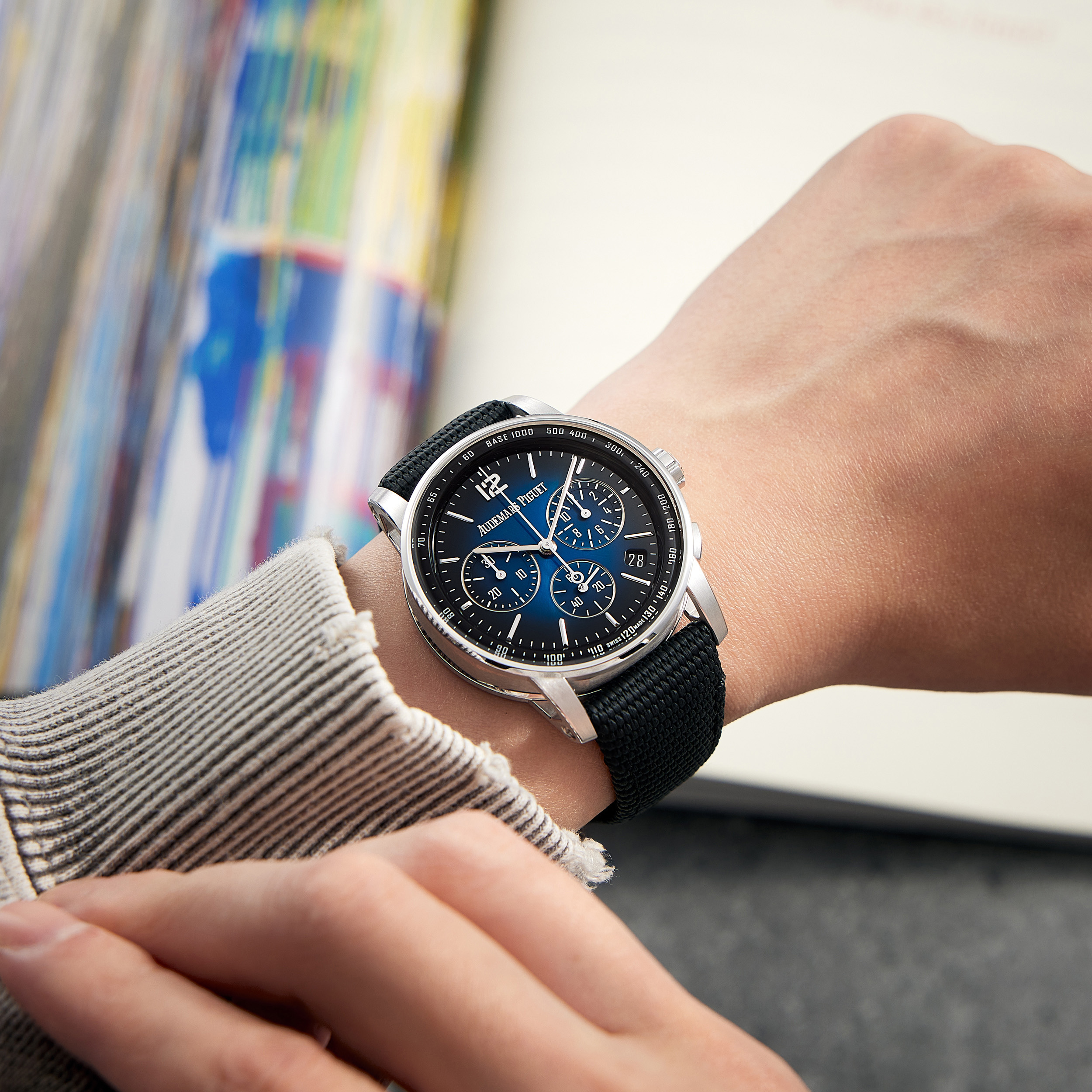 Code 11.59 Chronograph White Gold Blue Dial 41mm Product Image