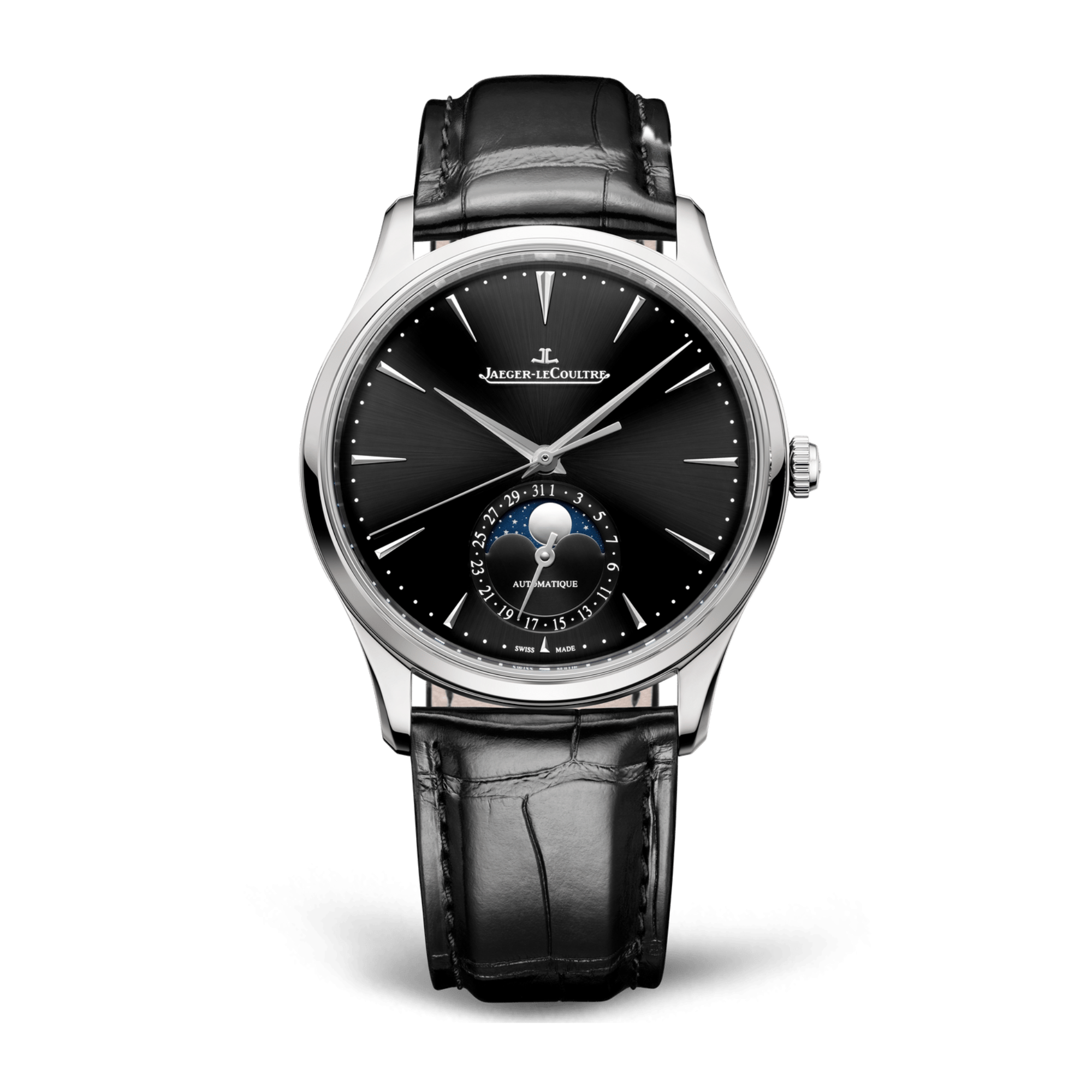 Master Ultra Thin Moonphase Steel Black Dial 39mm Product Image 1