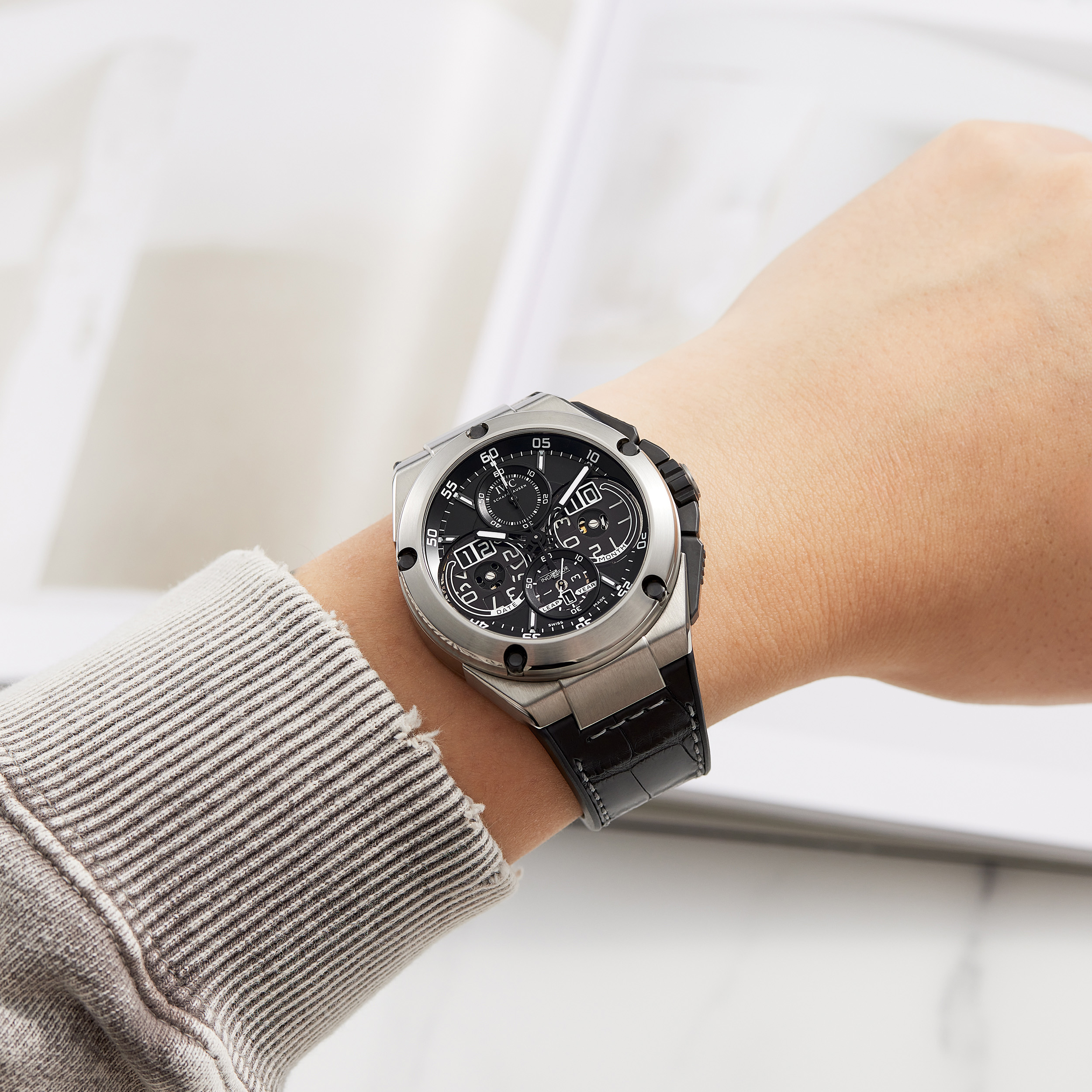 Ingenieur Perpetual Calendar Digital Date-Month Titanium Black Dial 46mm Product Image 10