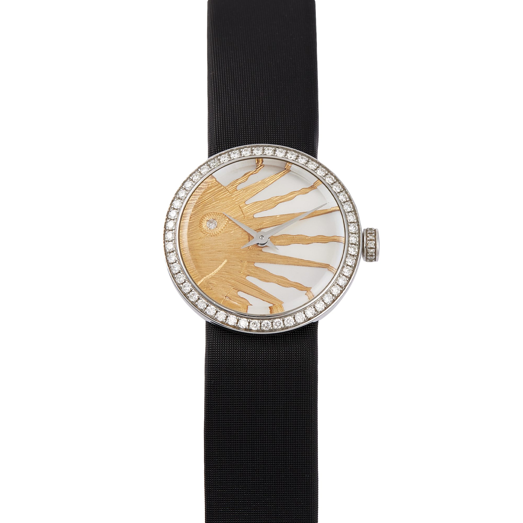 La D de Dior Rose Céleste Steel Diamond Mother of Pearl Dial 25mm Product Image