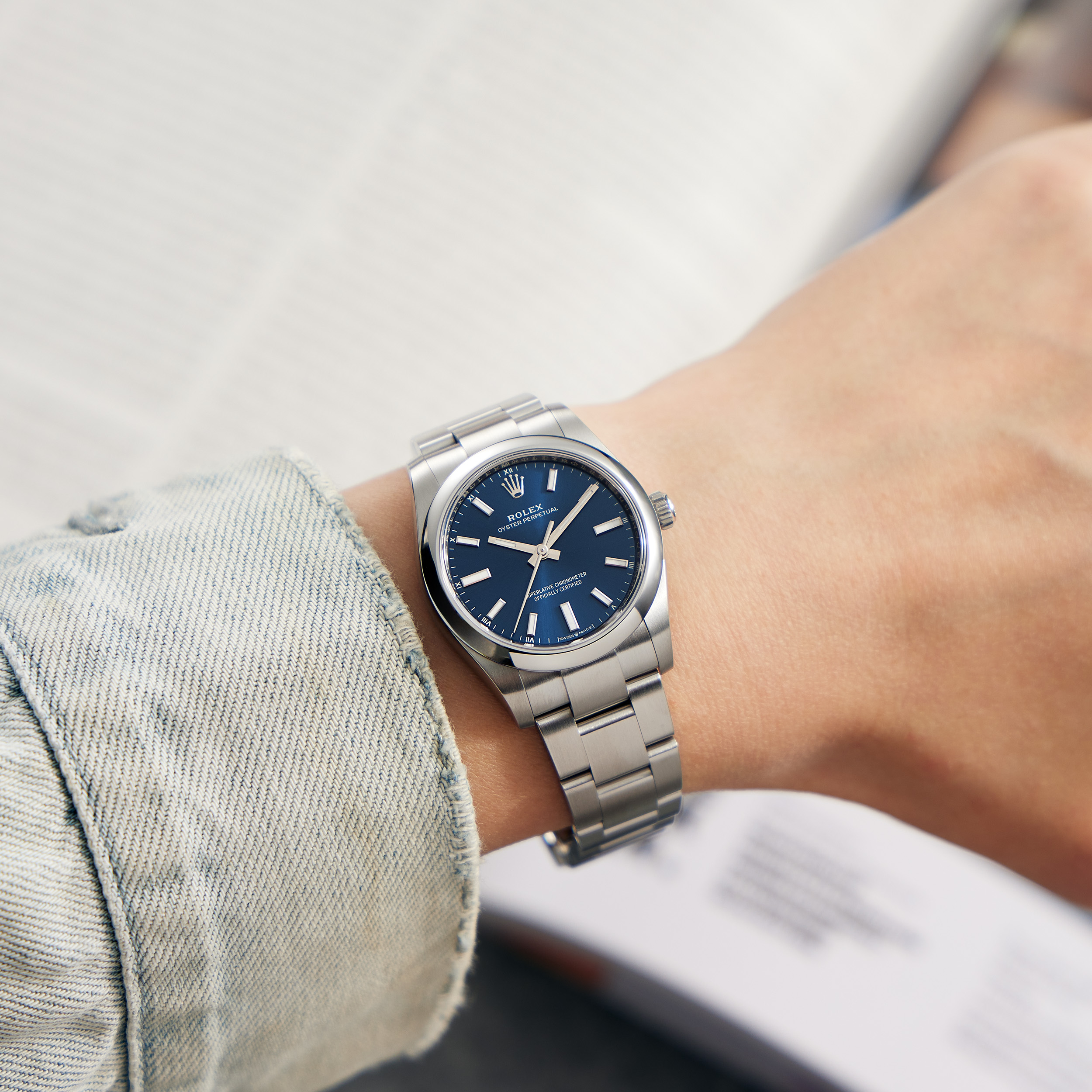 Oyster Perpetual Steel Blue Dial 34mm Product Image