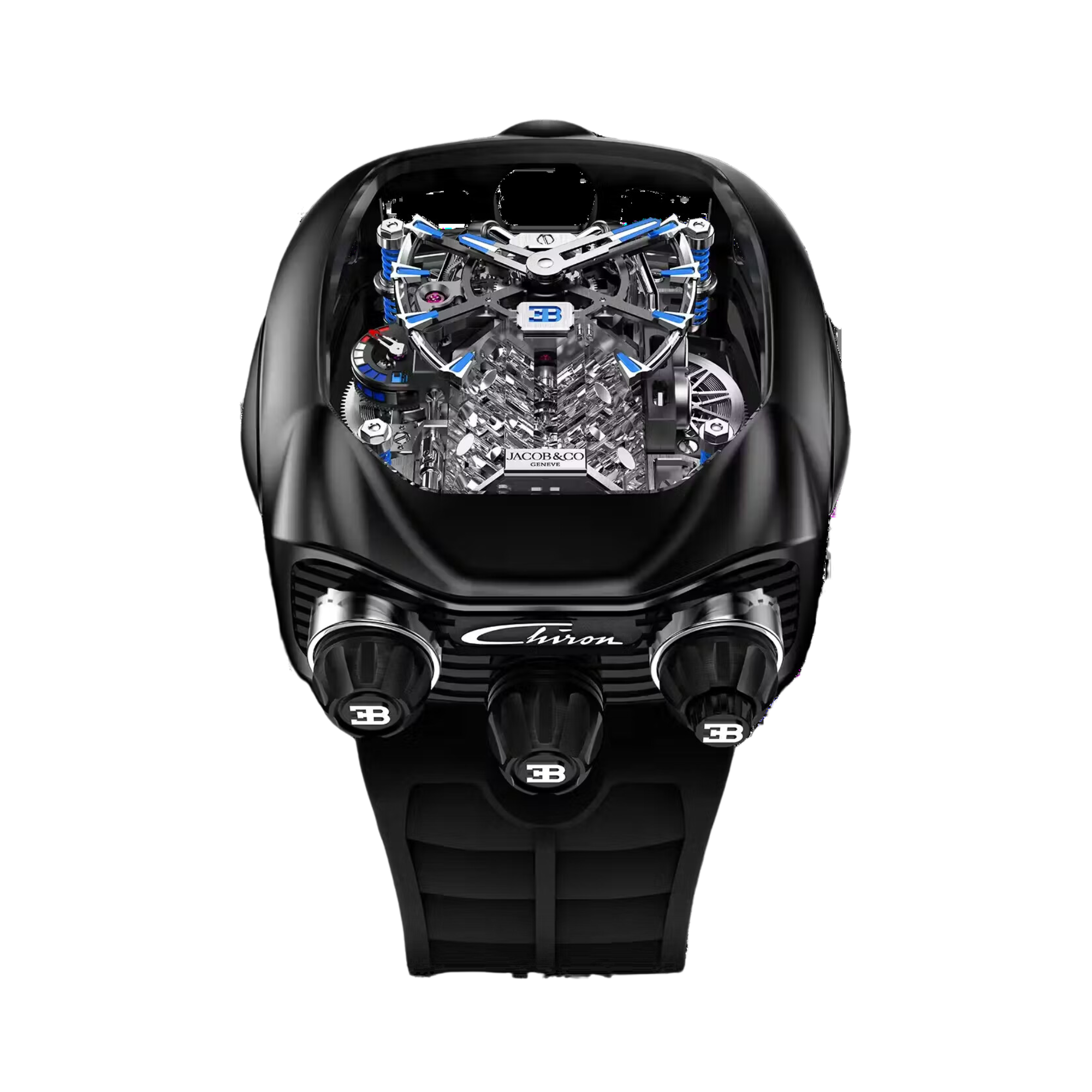 Bugatti Chiron Tourbillon Titanium Skeleton Dial 55mm Product Image 1